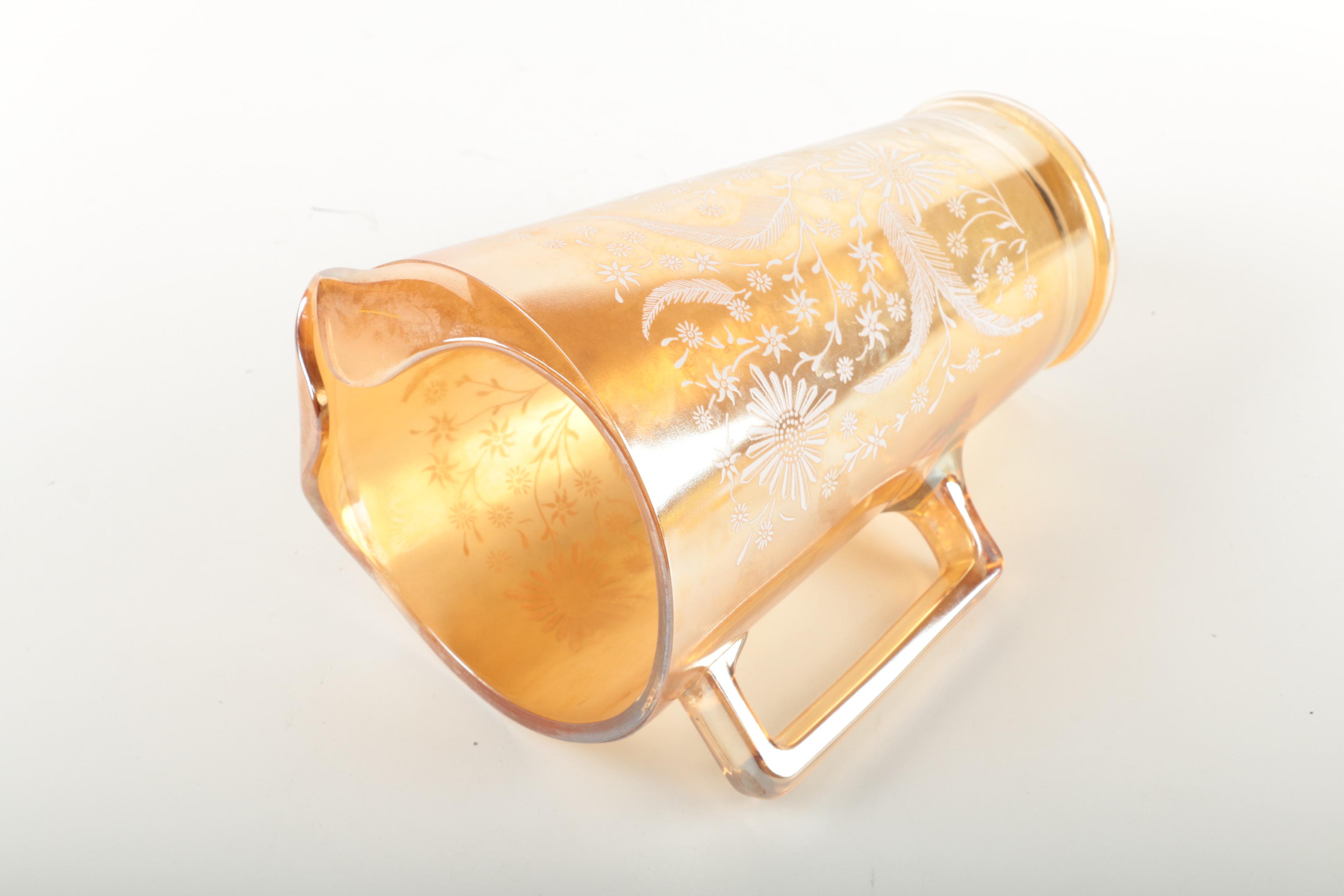 Vintage Glass Tableware and Candy Dish