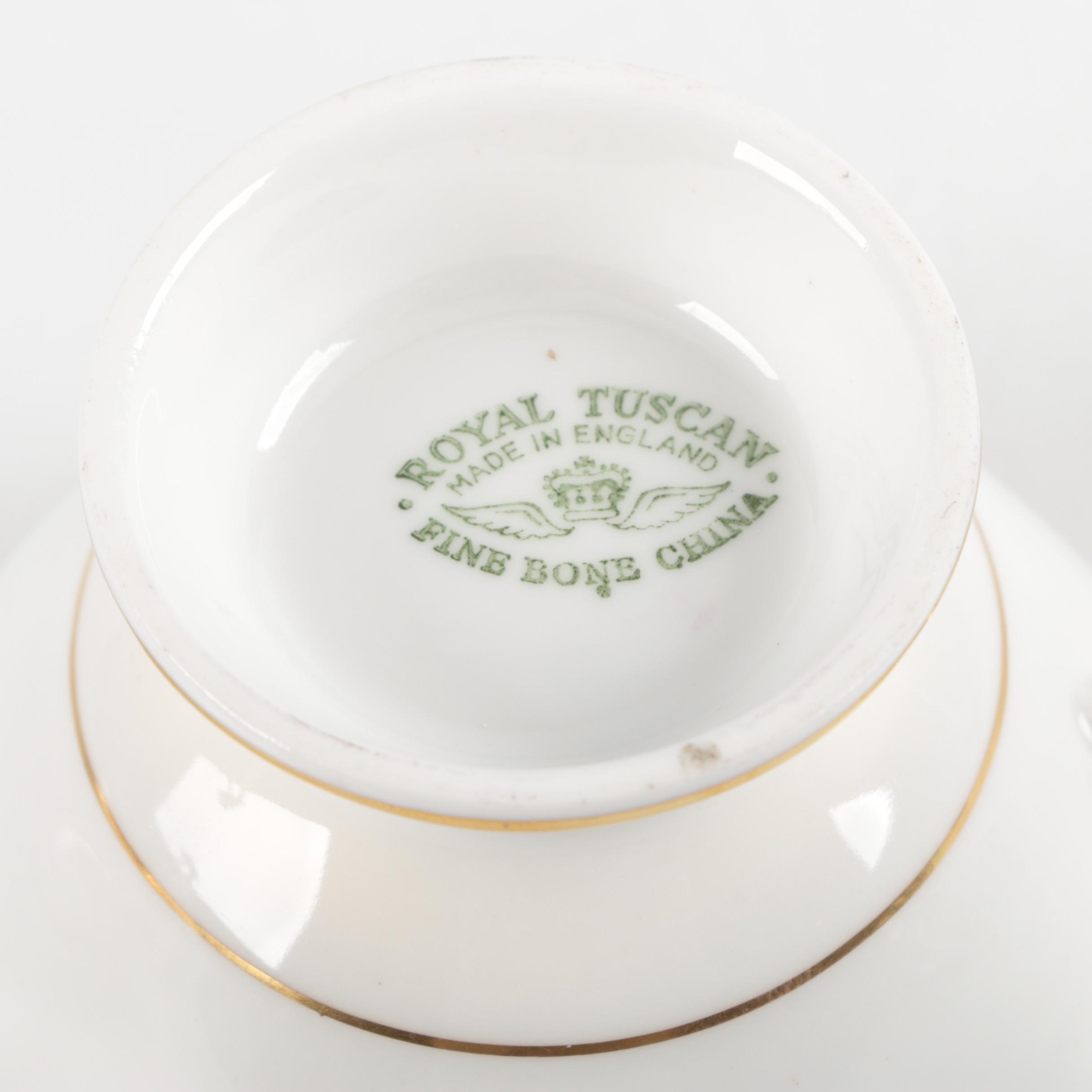 English and French Bone China Tea Cups and Saucers including Royal Albert