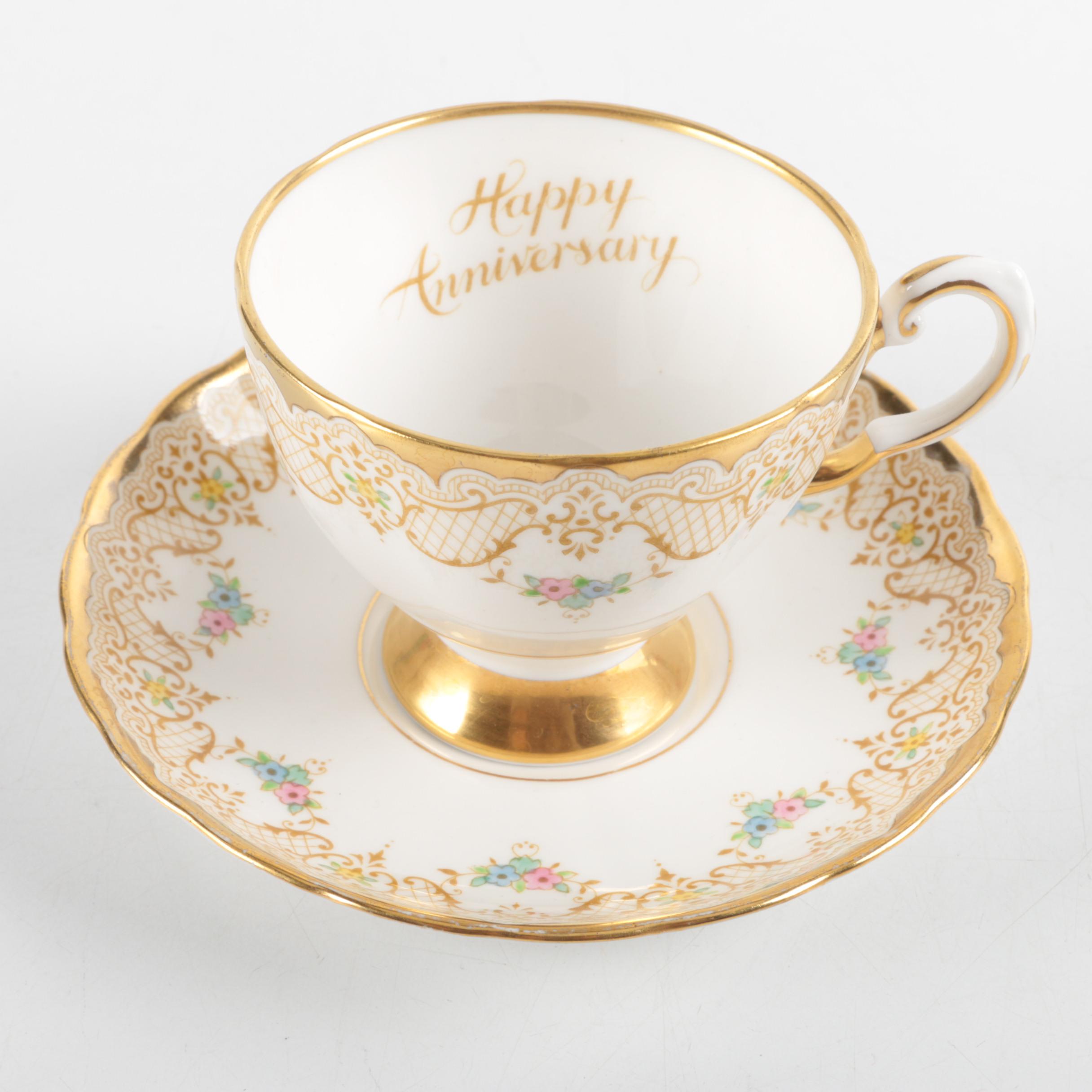 English and French Bone China Tea Cups and Saucers including Royal Albert