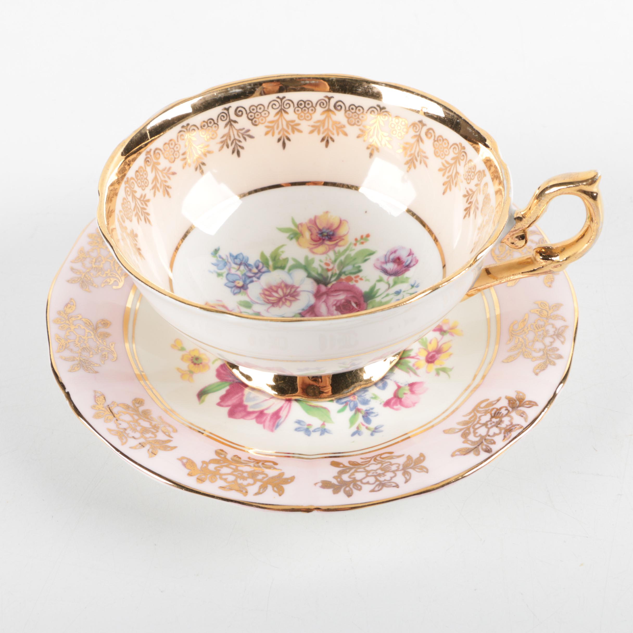 English and French Bone China Tea Cups and Saucers including Royal Albert