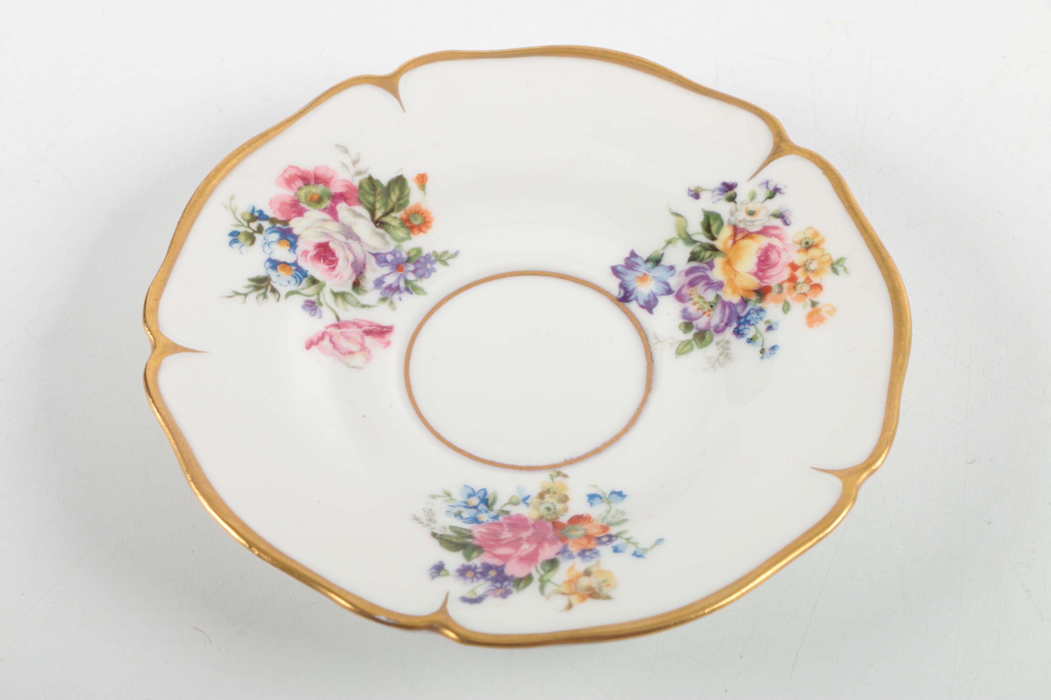 English and French Bone China Tea Cups and Saucers including Royal Albert