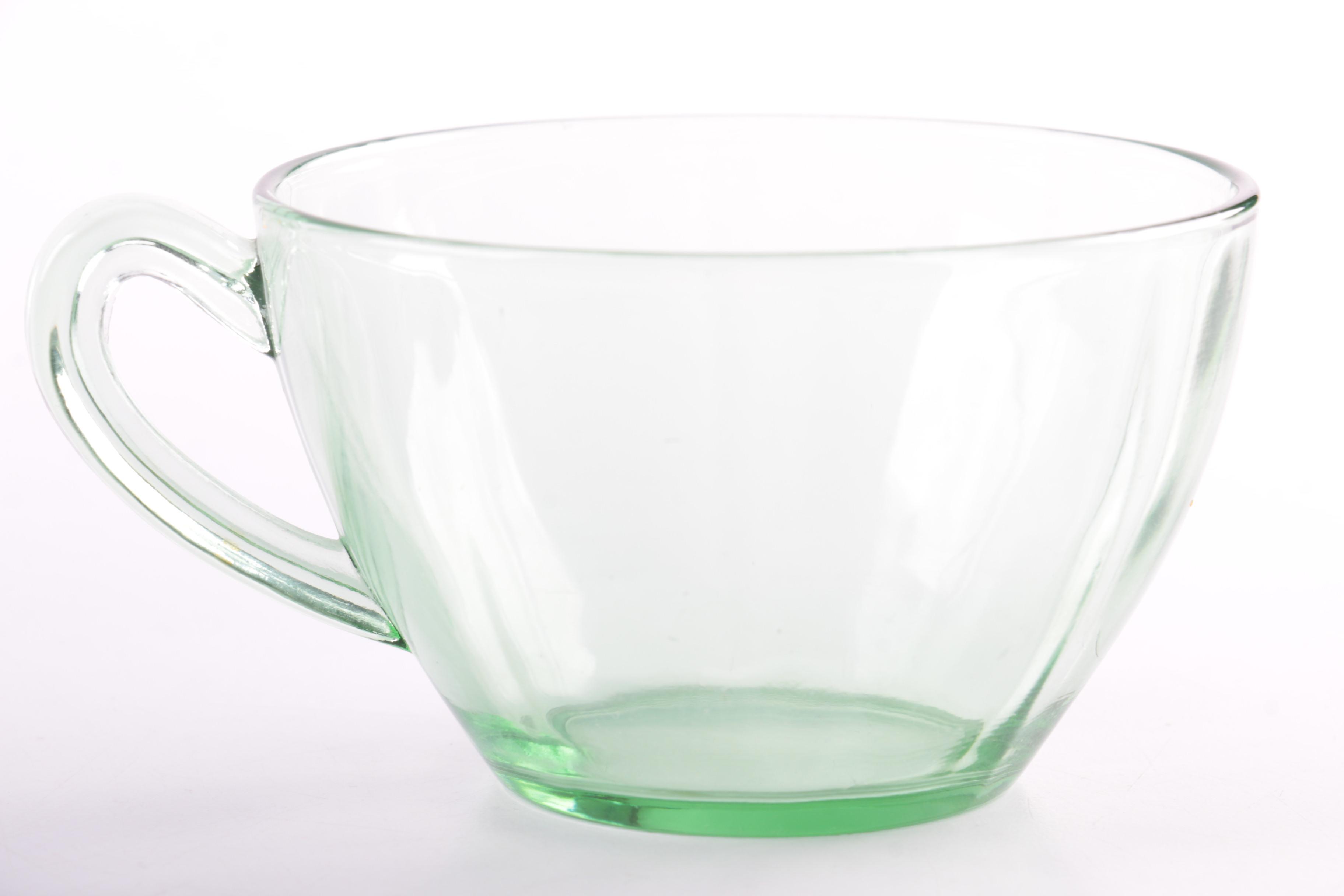 Green Depression Glass Tableware