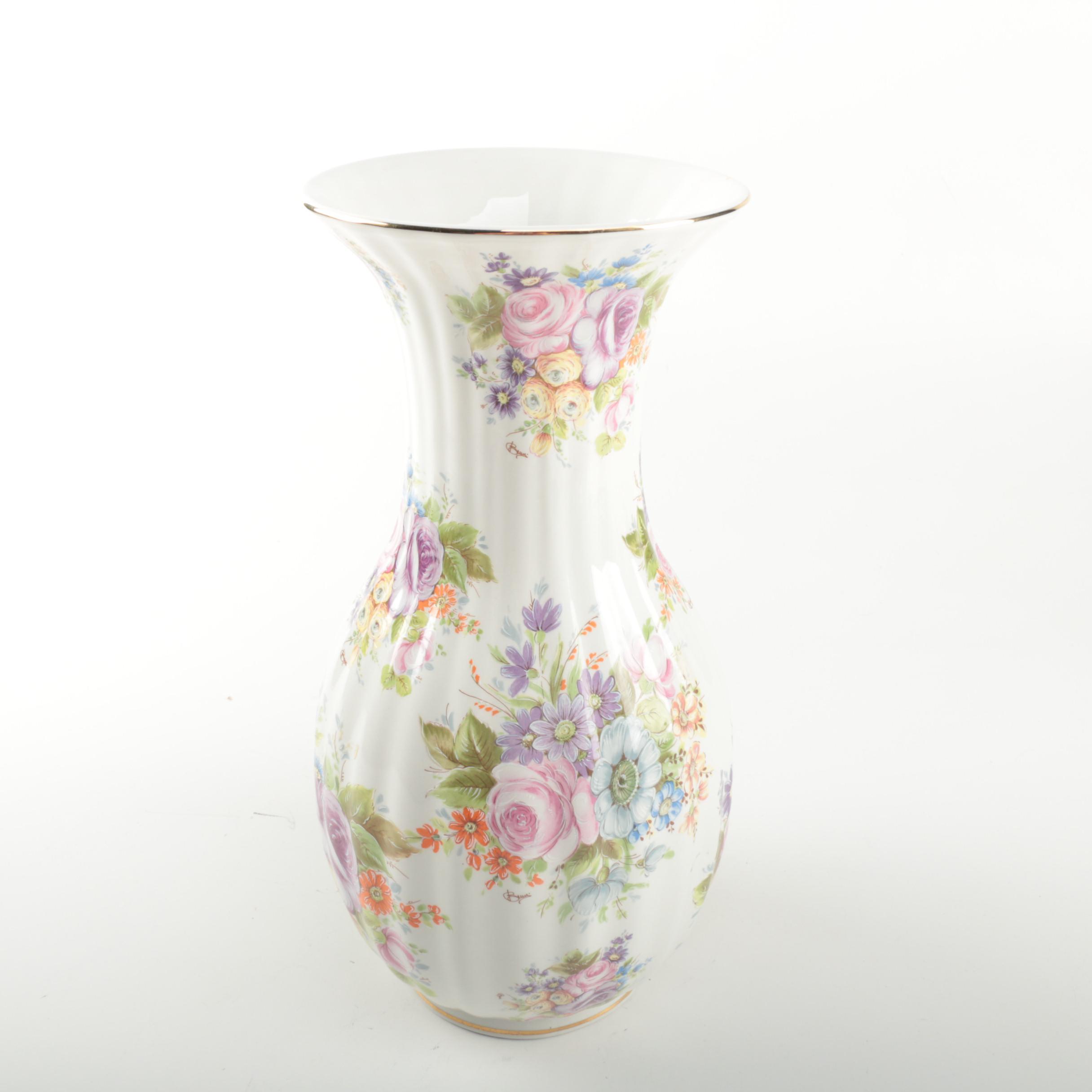 Signed Italian Porcelain Vase