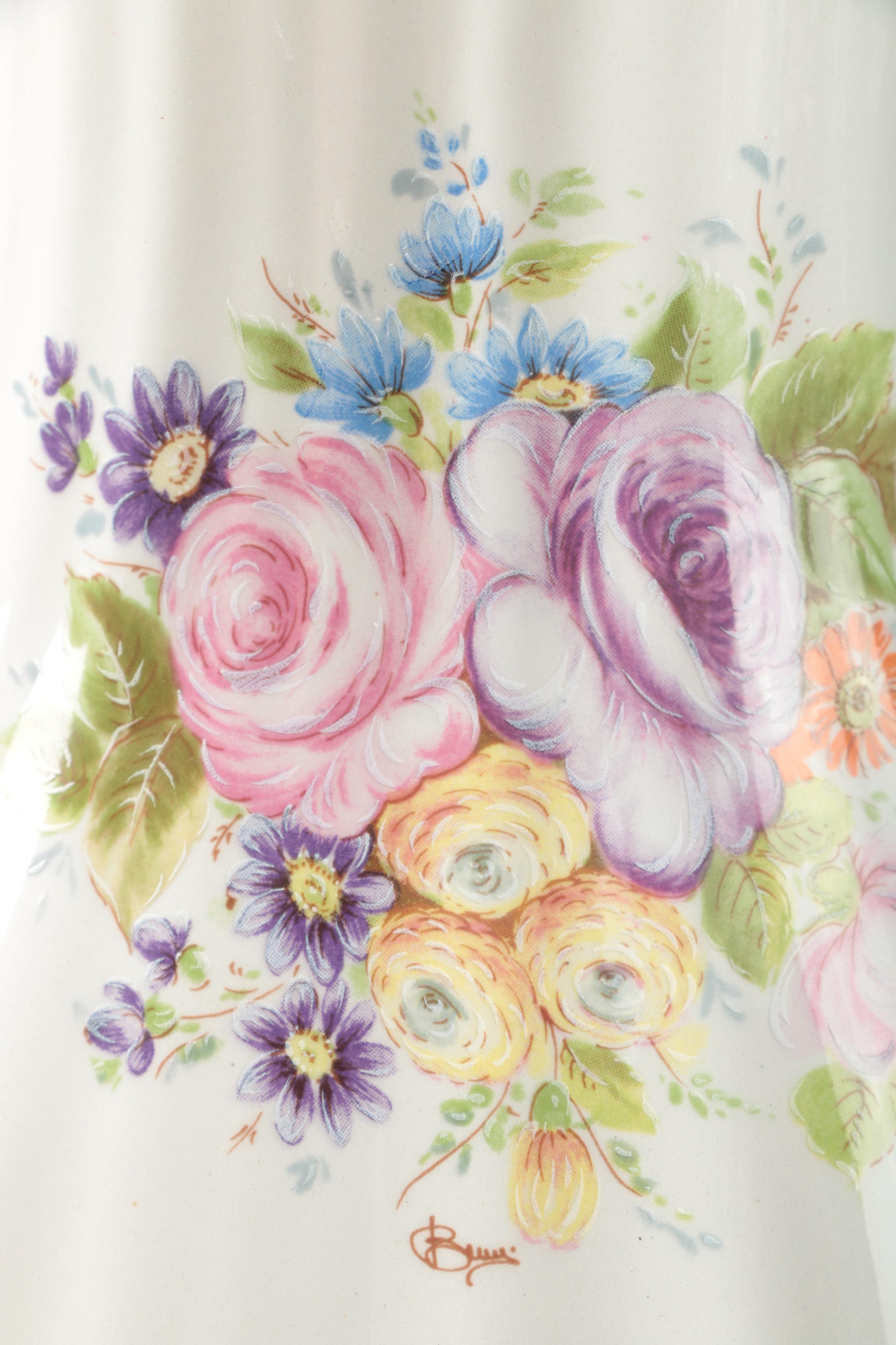 Signed Italian Porcelain Vase