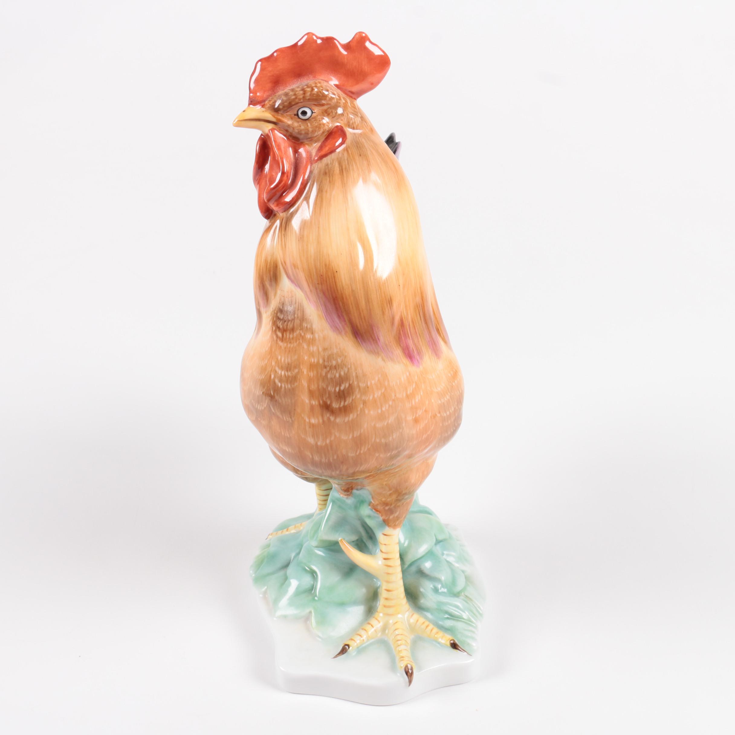 Herend Hungary Rooster Porcelain Figurine