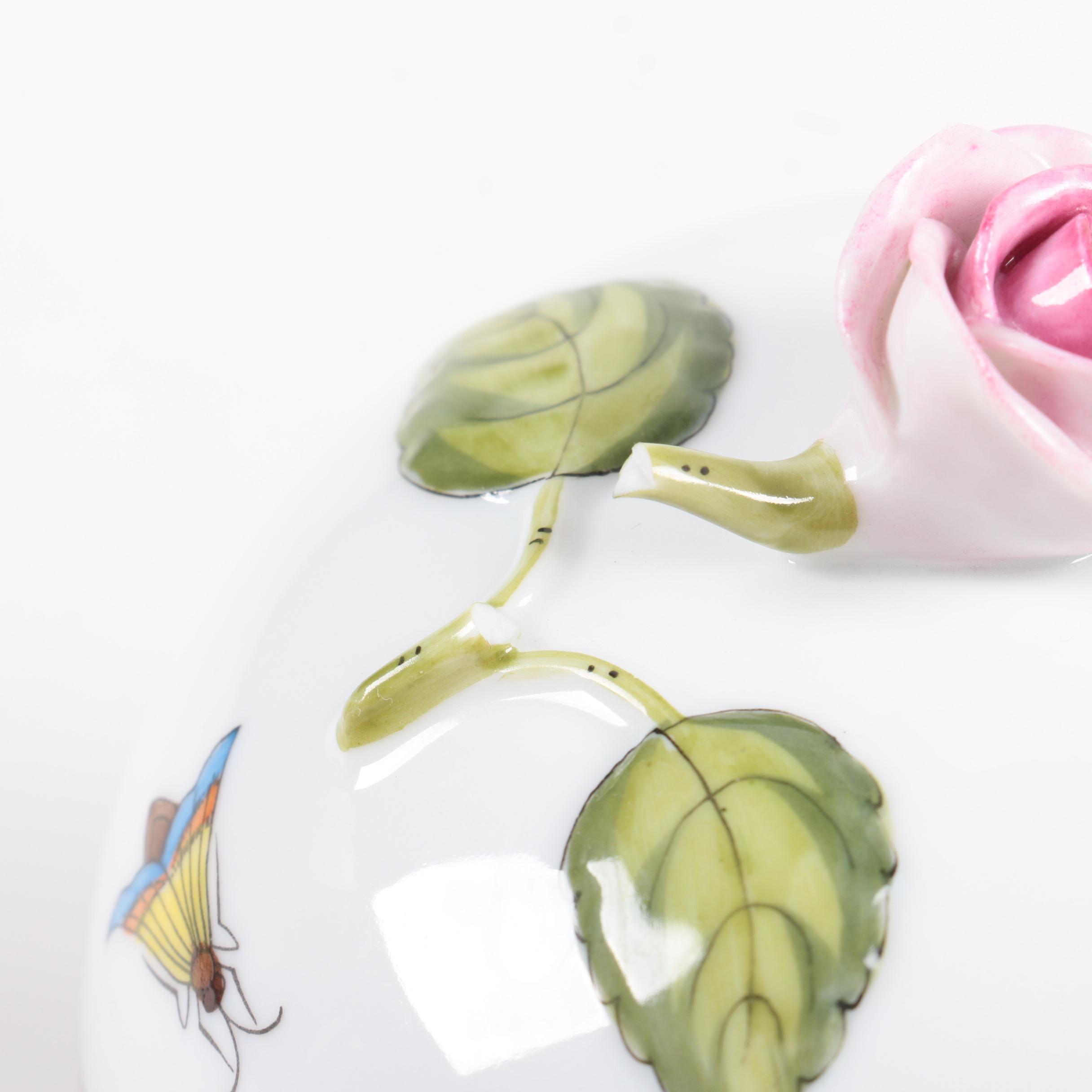 Herend Hungary "Rothschild Bird" Trinket Box