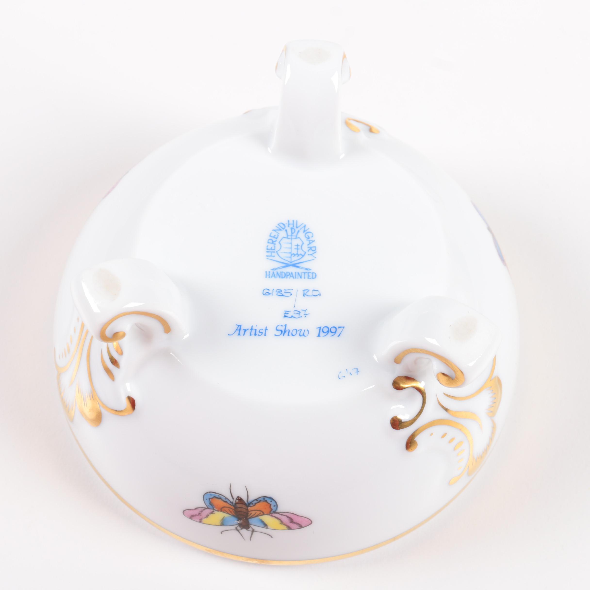 Herend Hungary "Rothschild Bird" Trinket Box