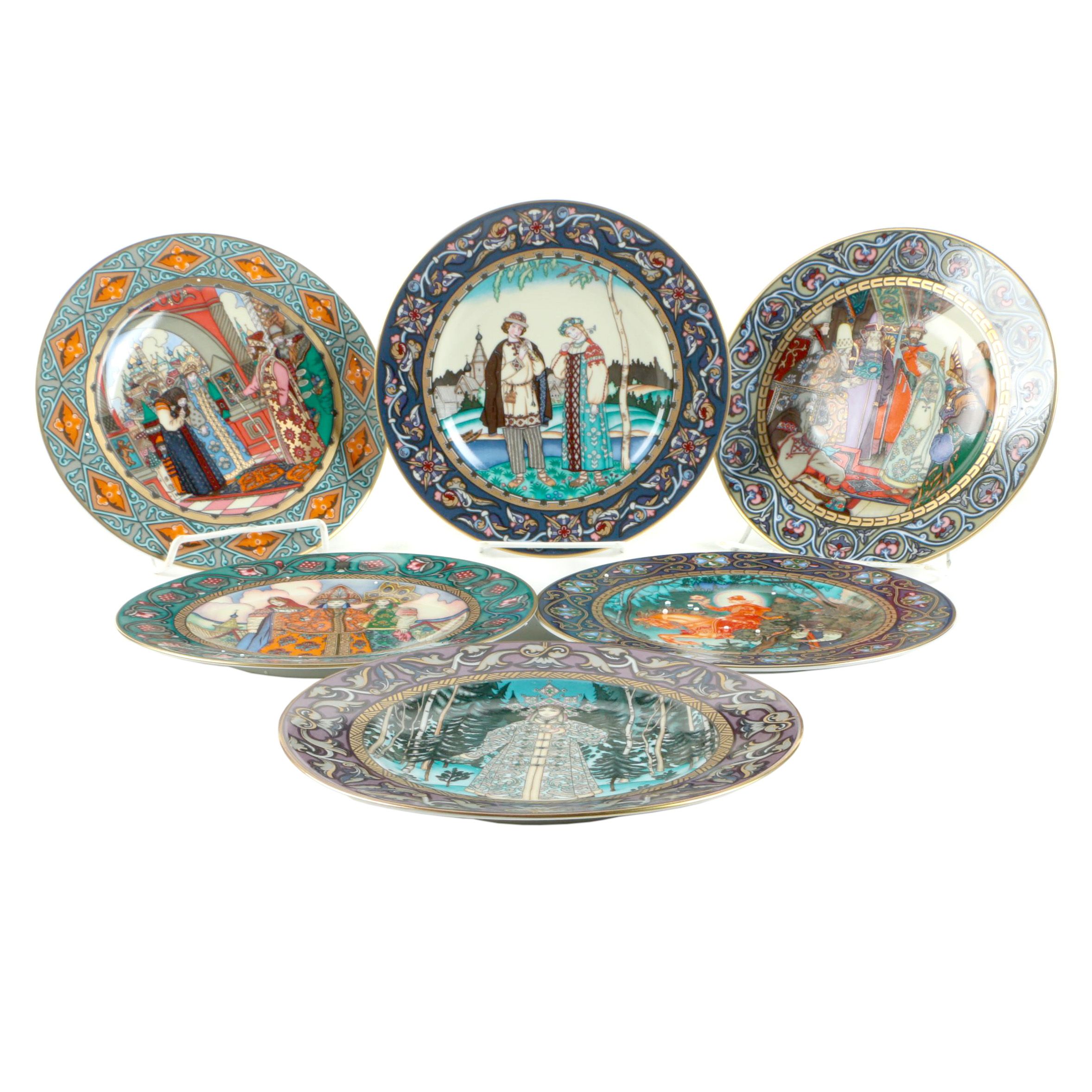 Heinrich Porzellan "Russian Fariy Tales" Decorated Plates