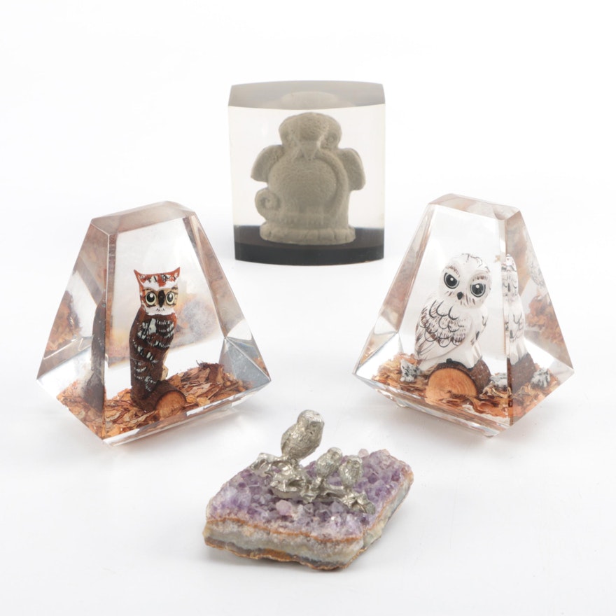 International Figurines Enclosed in Glass