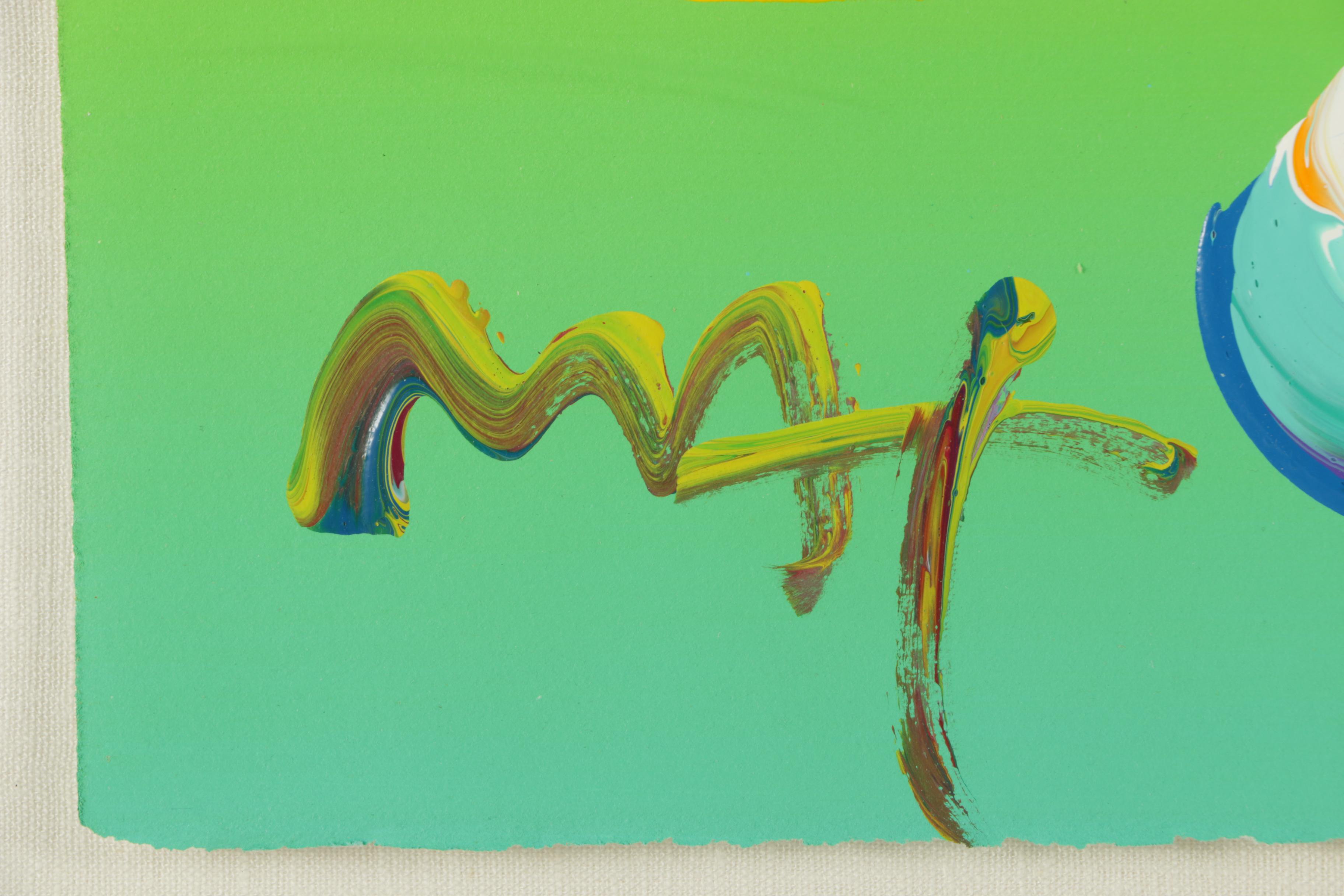 Peter Max Embellished Giclée Print on Paper "Without Borders"