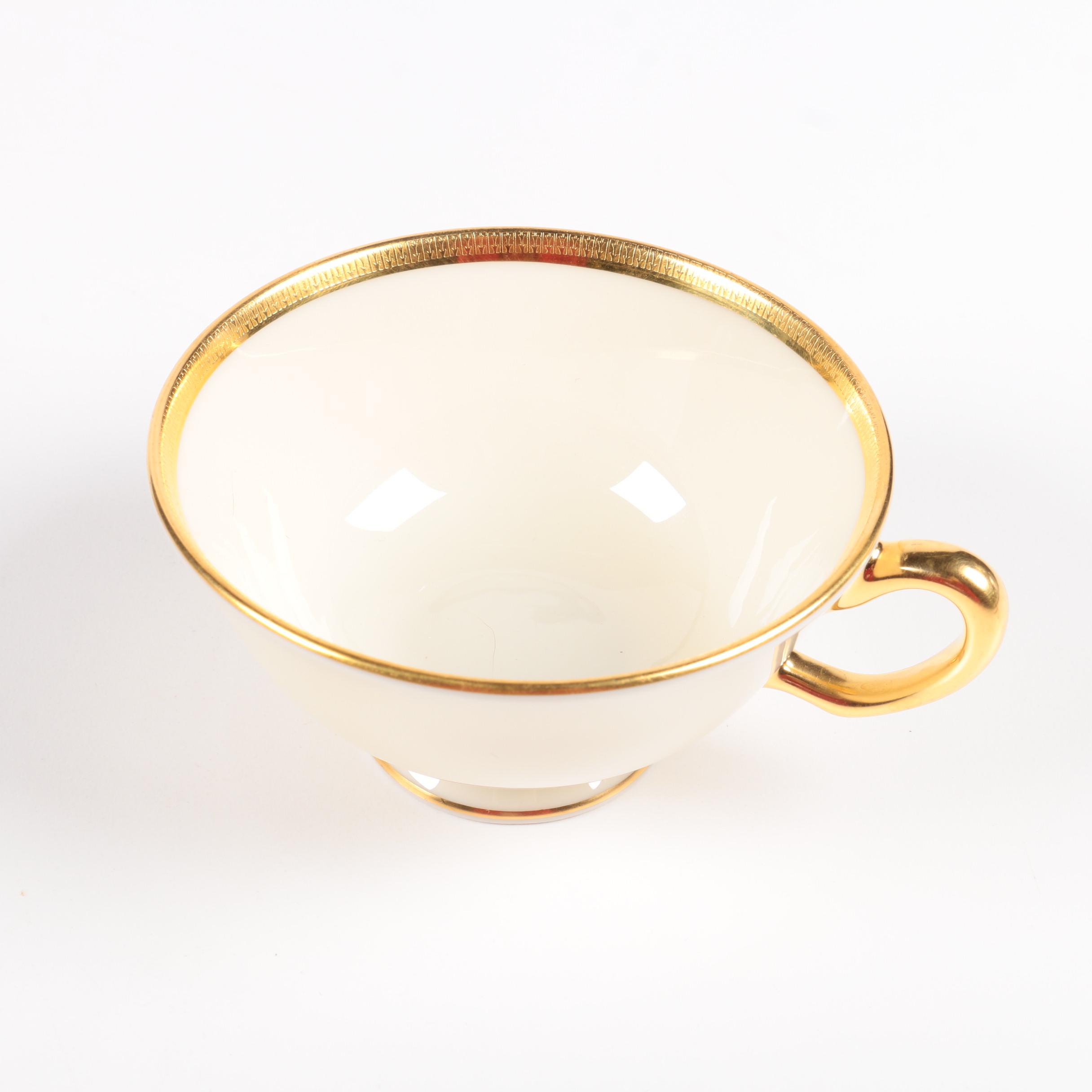 Lenox "Tuxedo" Teacups and Saucers