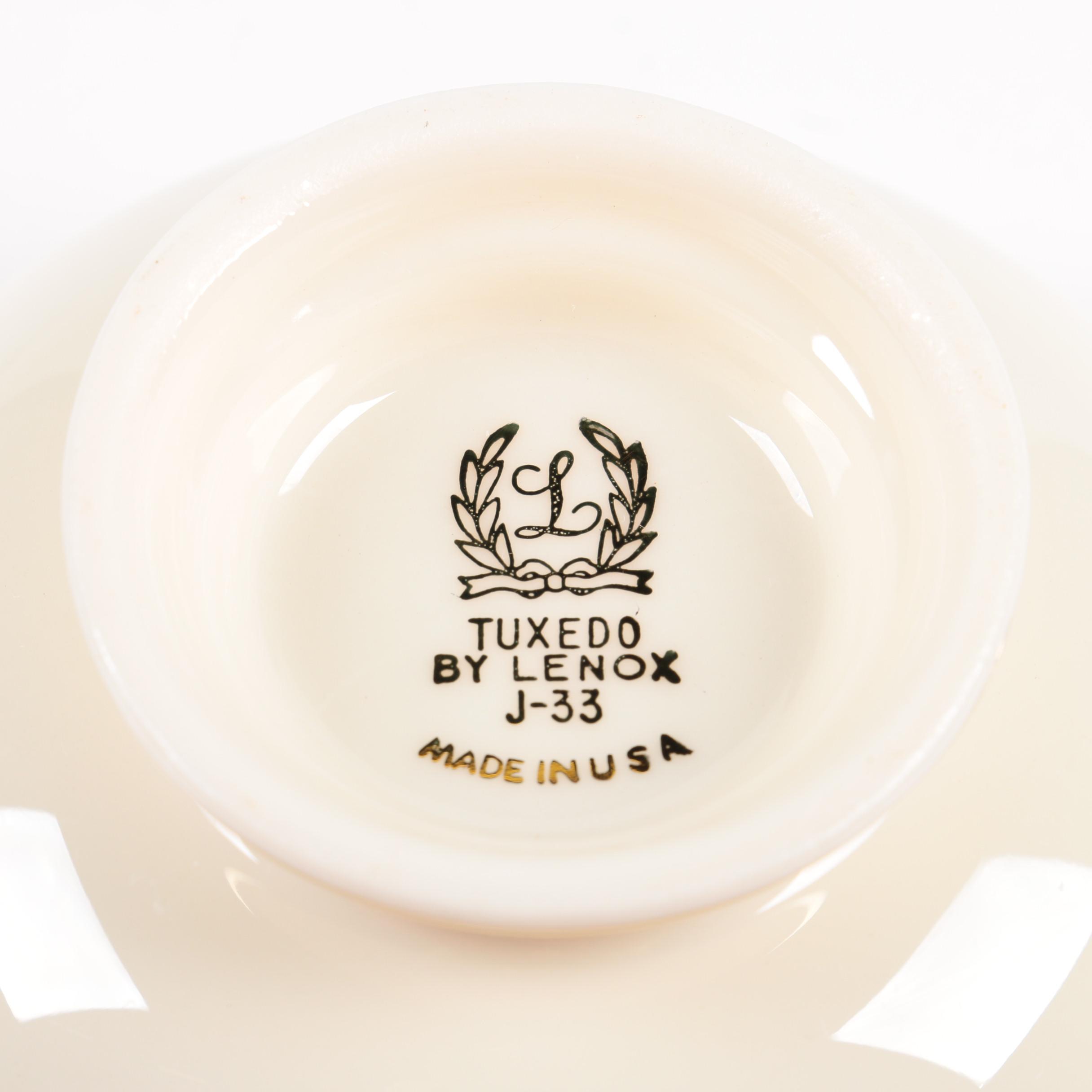 Lenox "Tuxedo" Teacups and Saucers