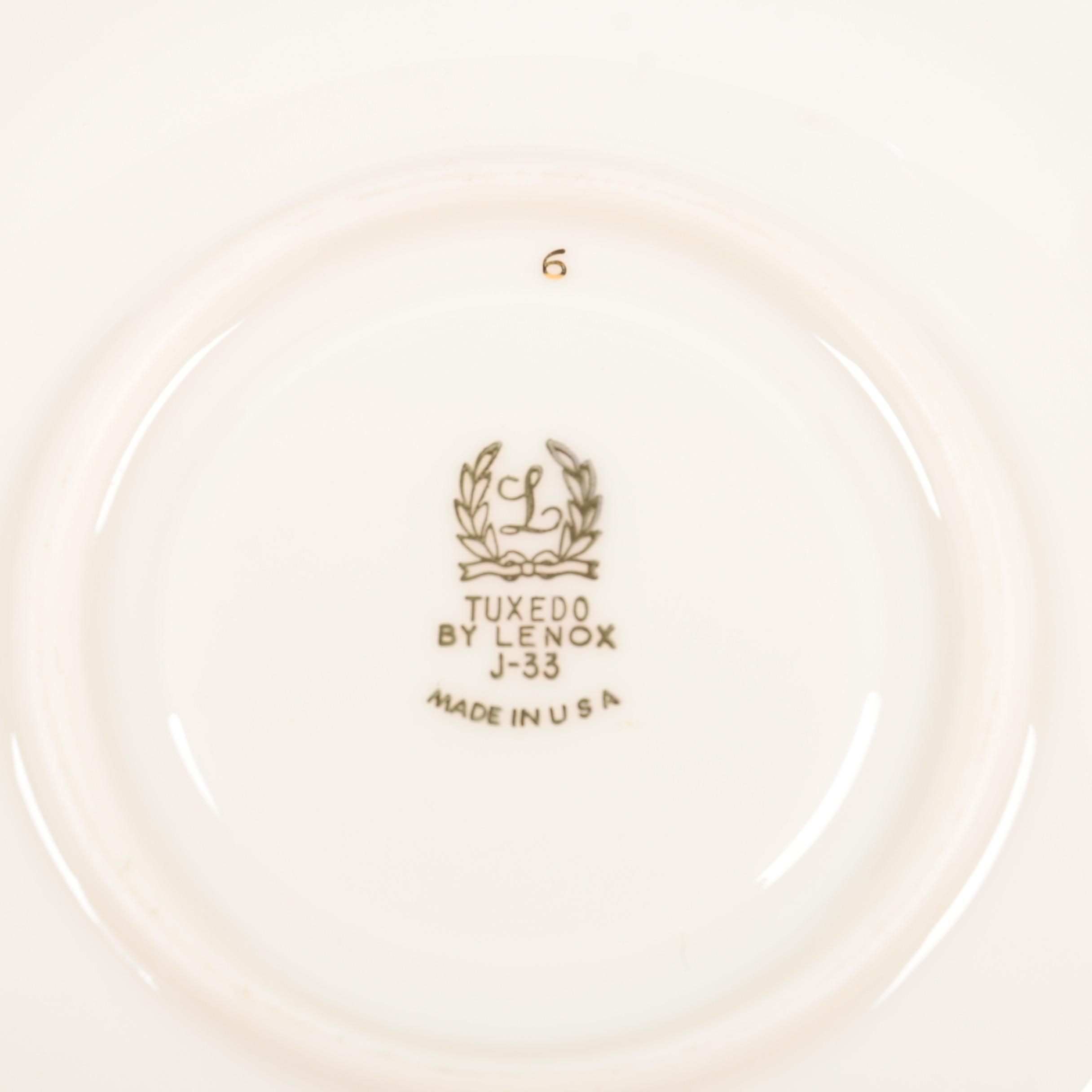 Lenox "Tuxedo" Teacups and Saucers