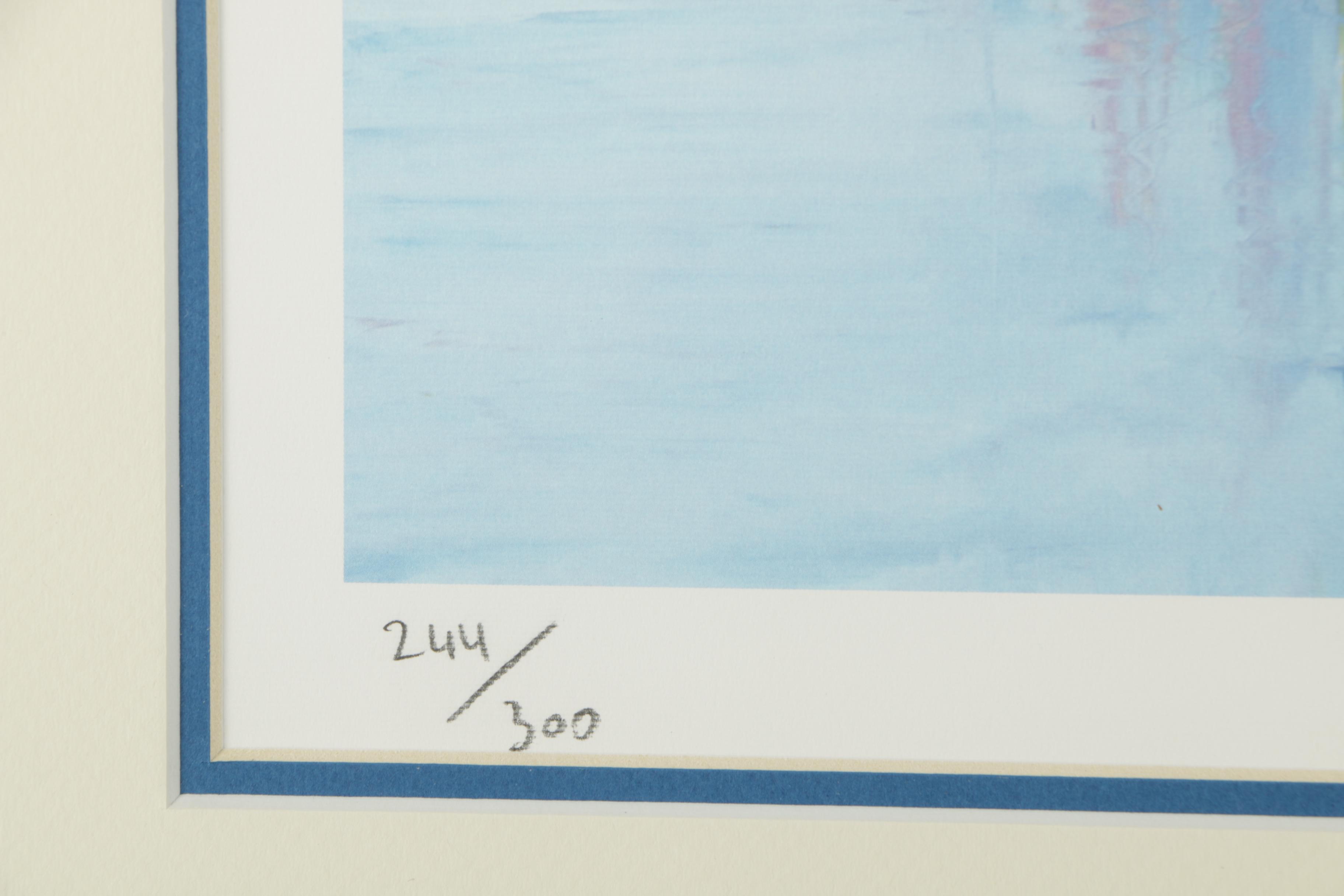 Duaiv Limited Edition Offset Lithograph "Calm and Sailboats"