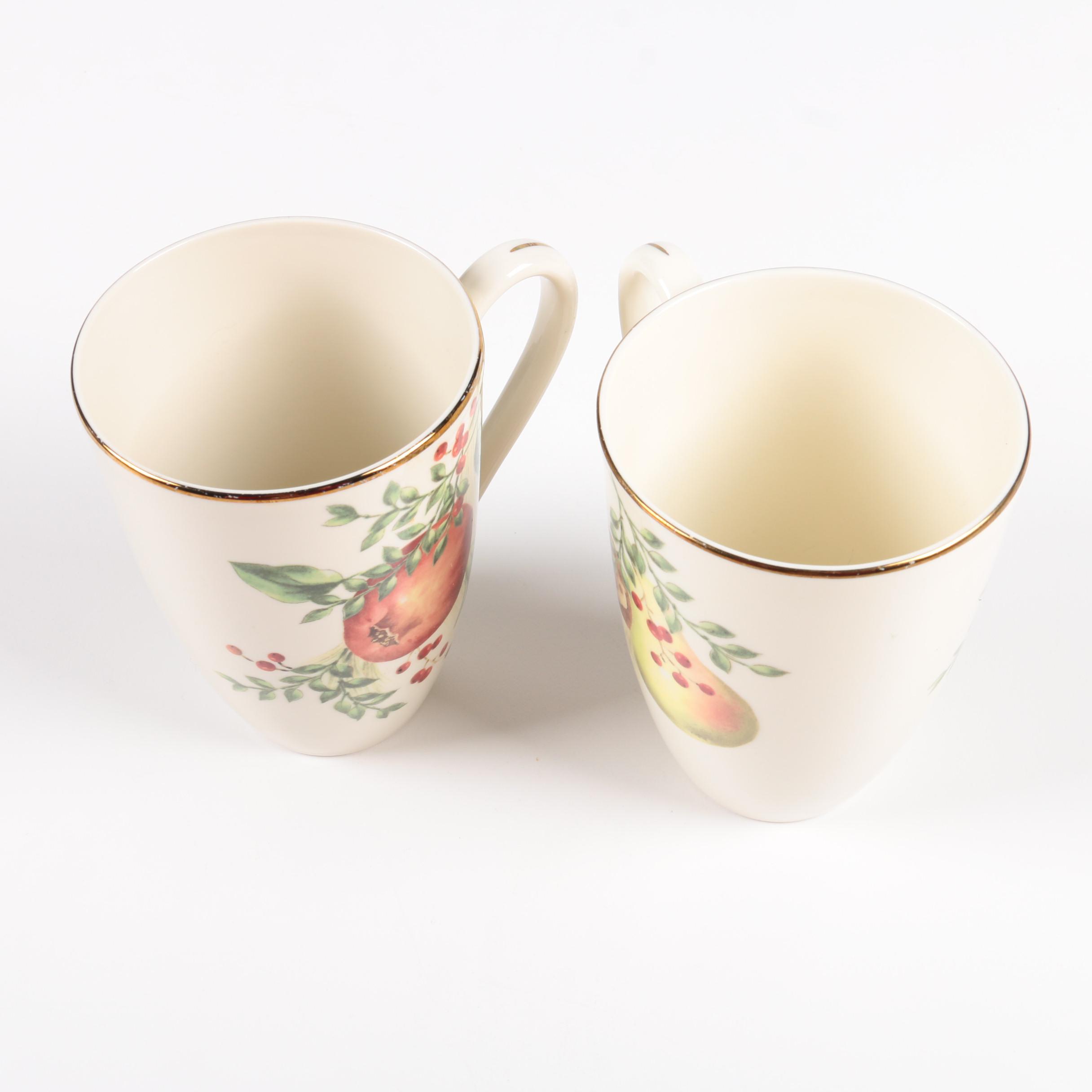 Lenox "Williamsburg Boxwood and Pine" Mugs