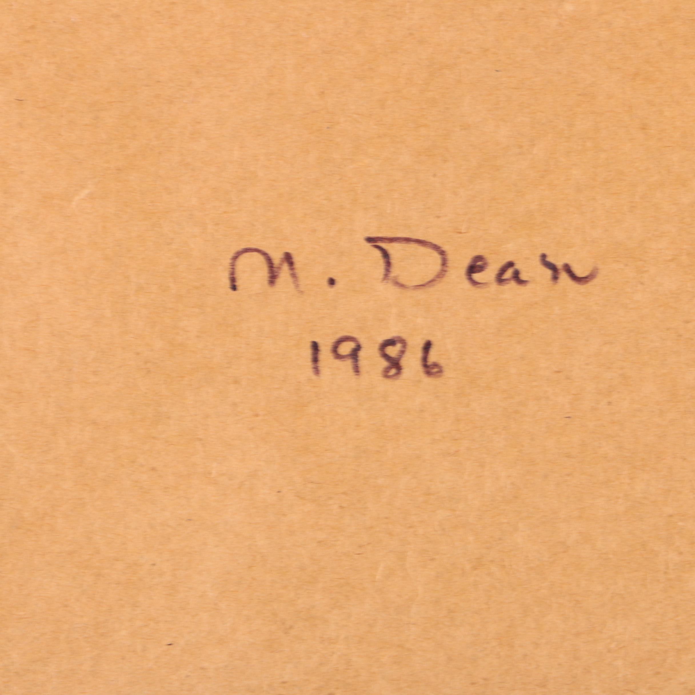 M. Dean Cross-Stitch of Pink Flowers