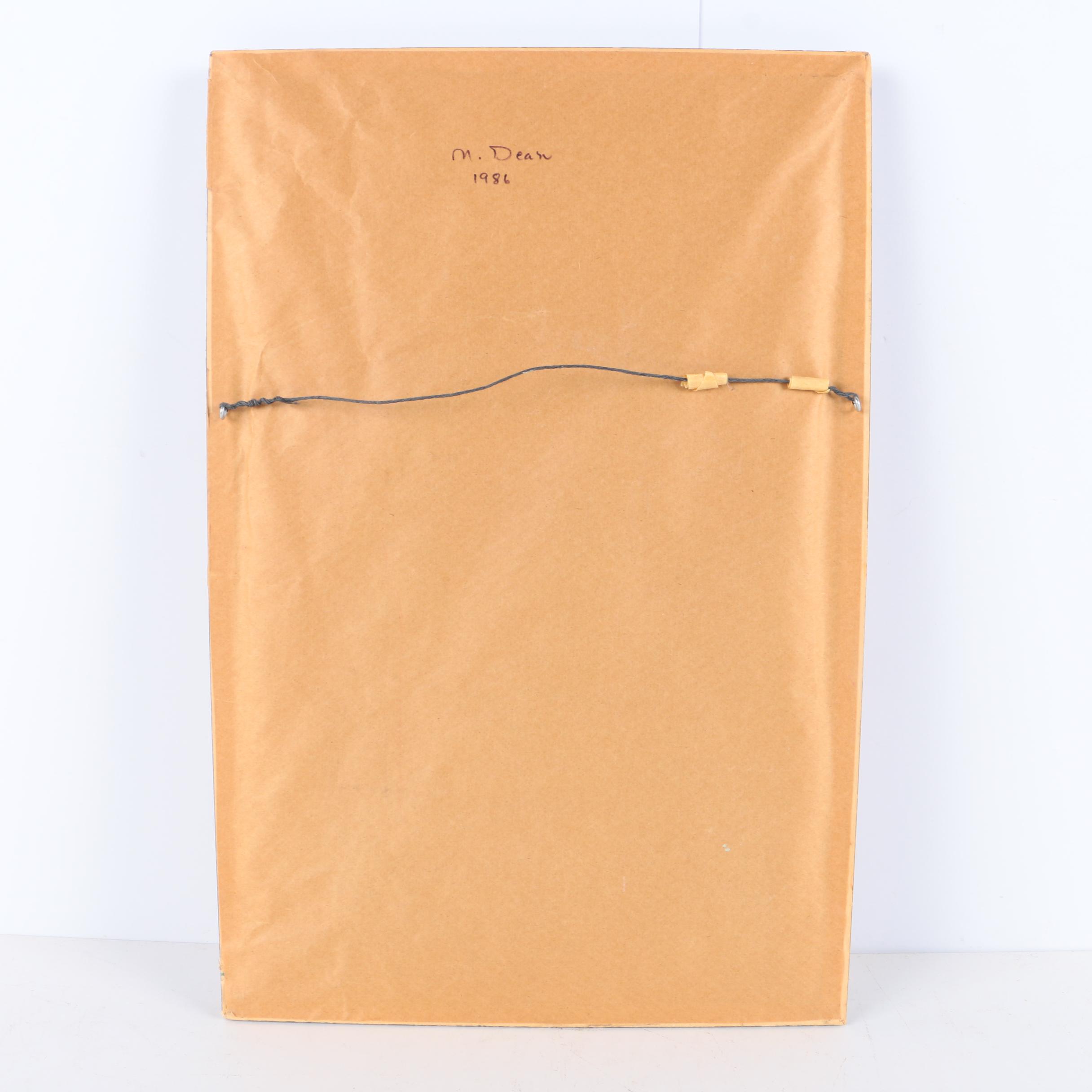 M. Dean Cross-Stitch of Pink Flowers