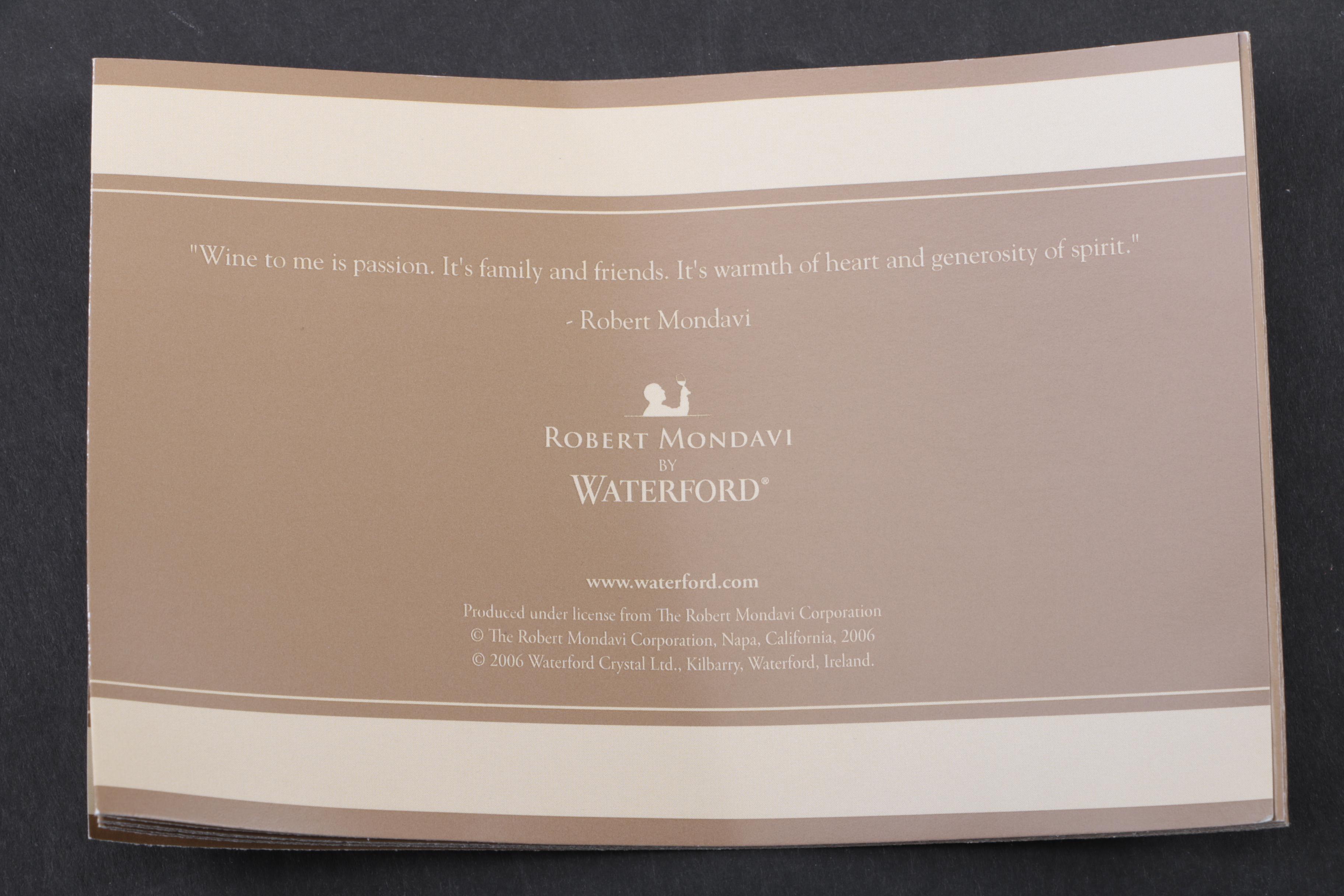 Waterford Crystal Wine Glasses by Robert Mondavi