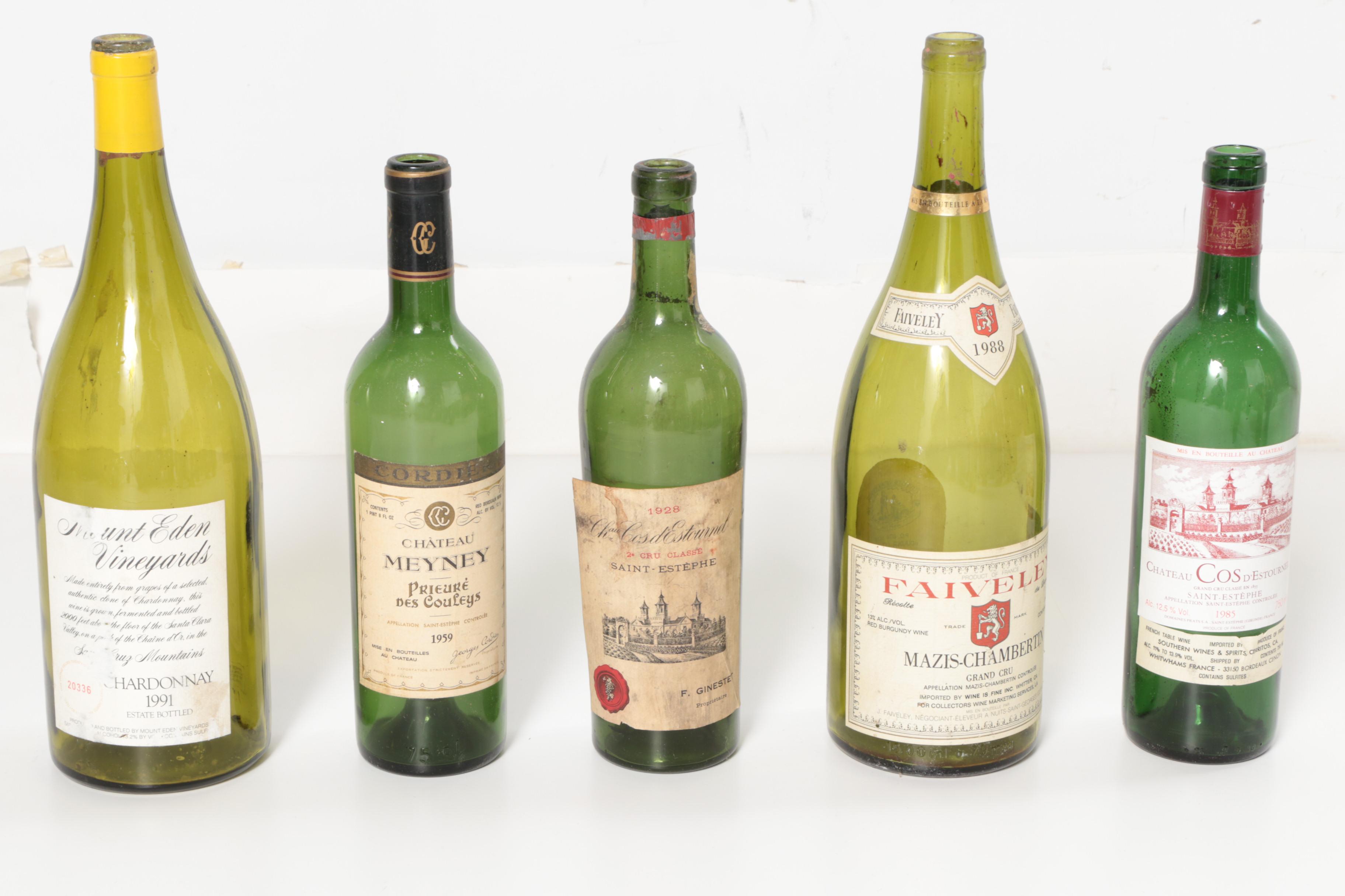 Vintage and Modern Wine Bottle Collection