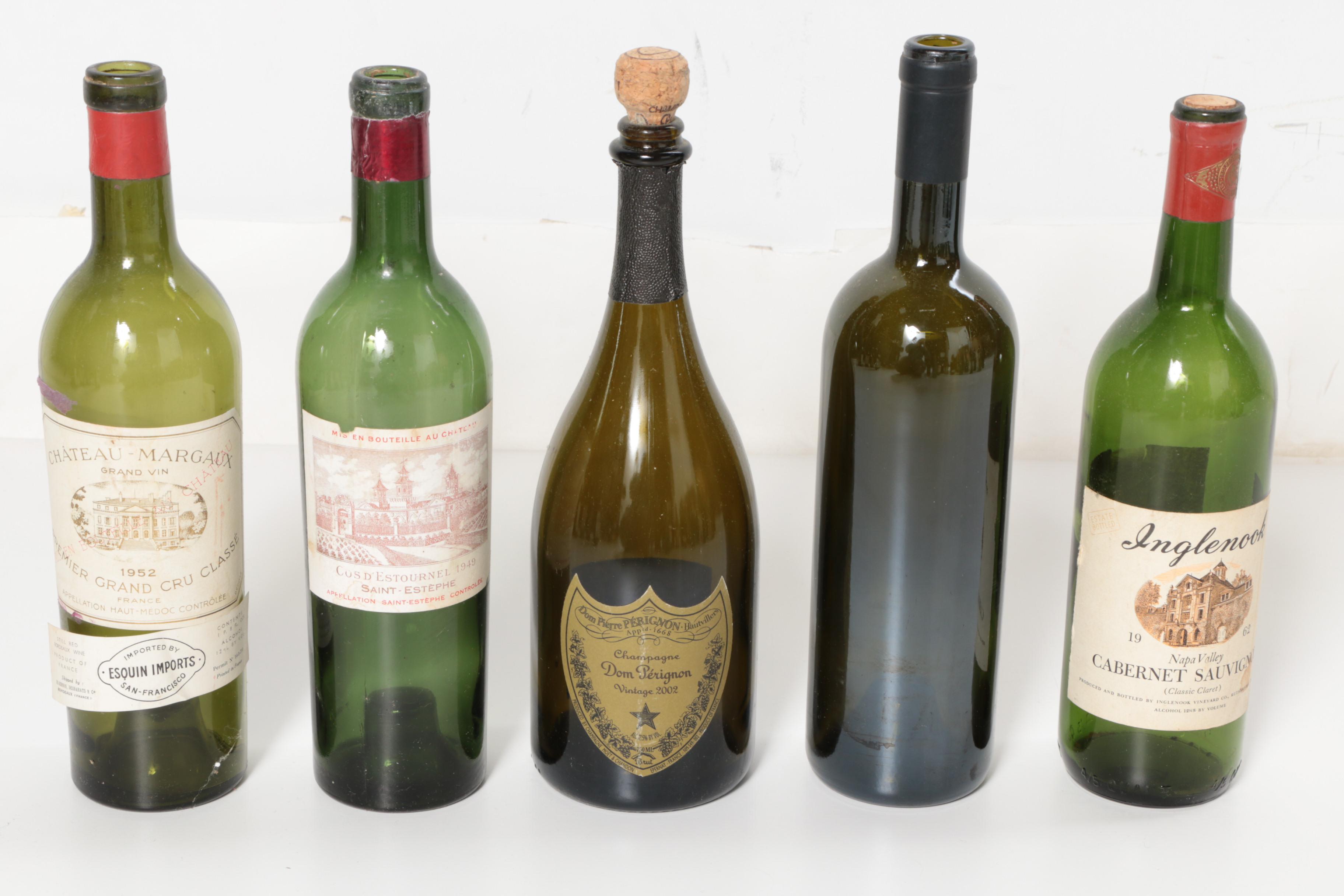 Vintage and Modern Wine Bottle Collection