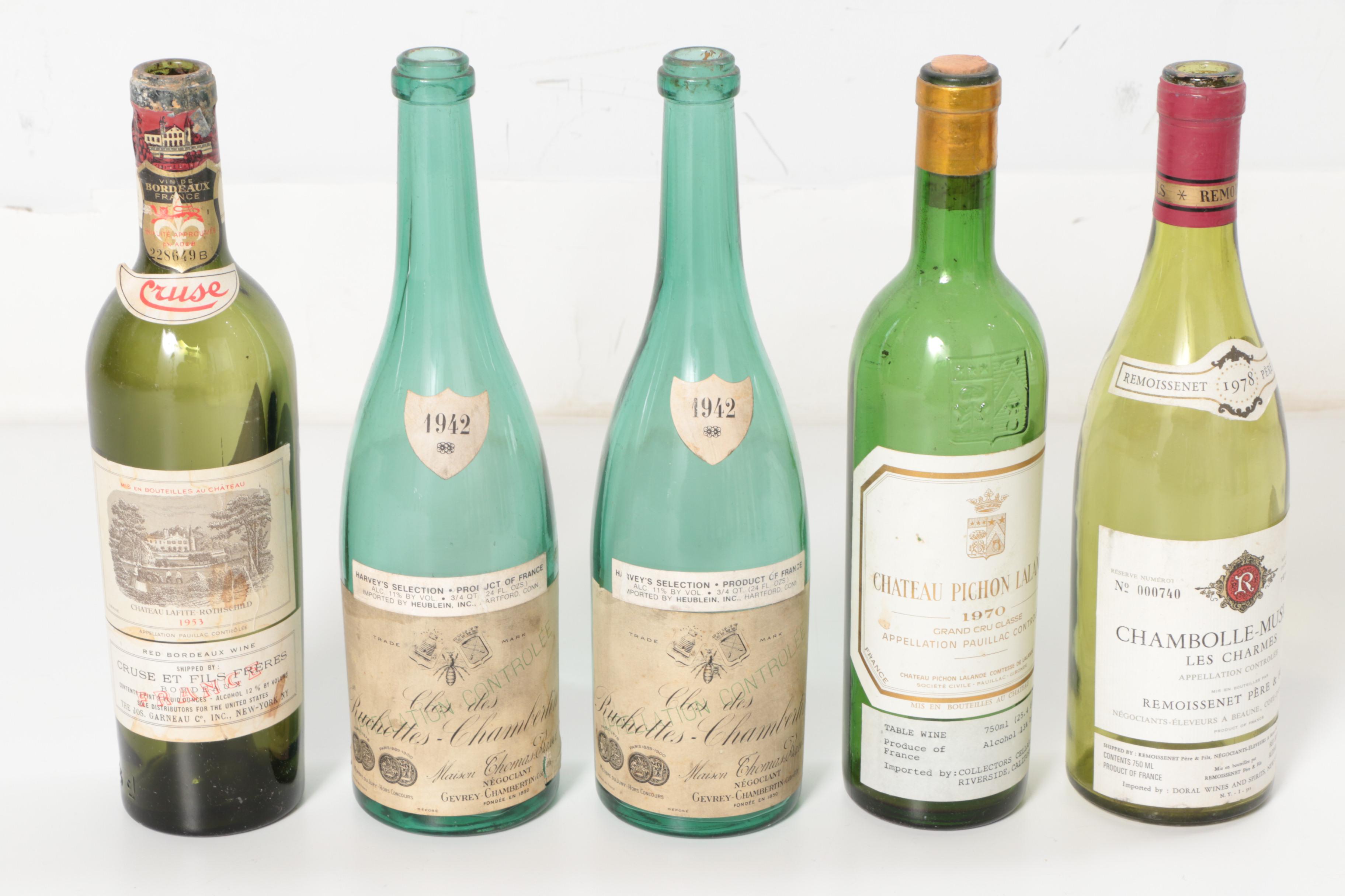 Vintage and Modern Wine Bottle Collection