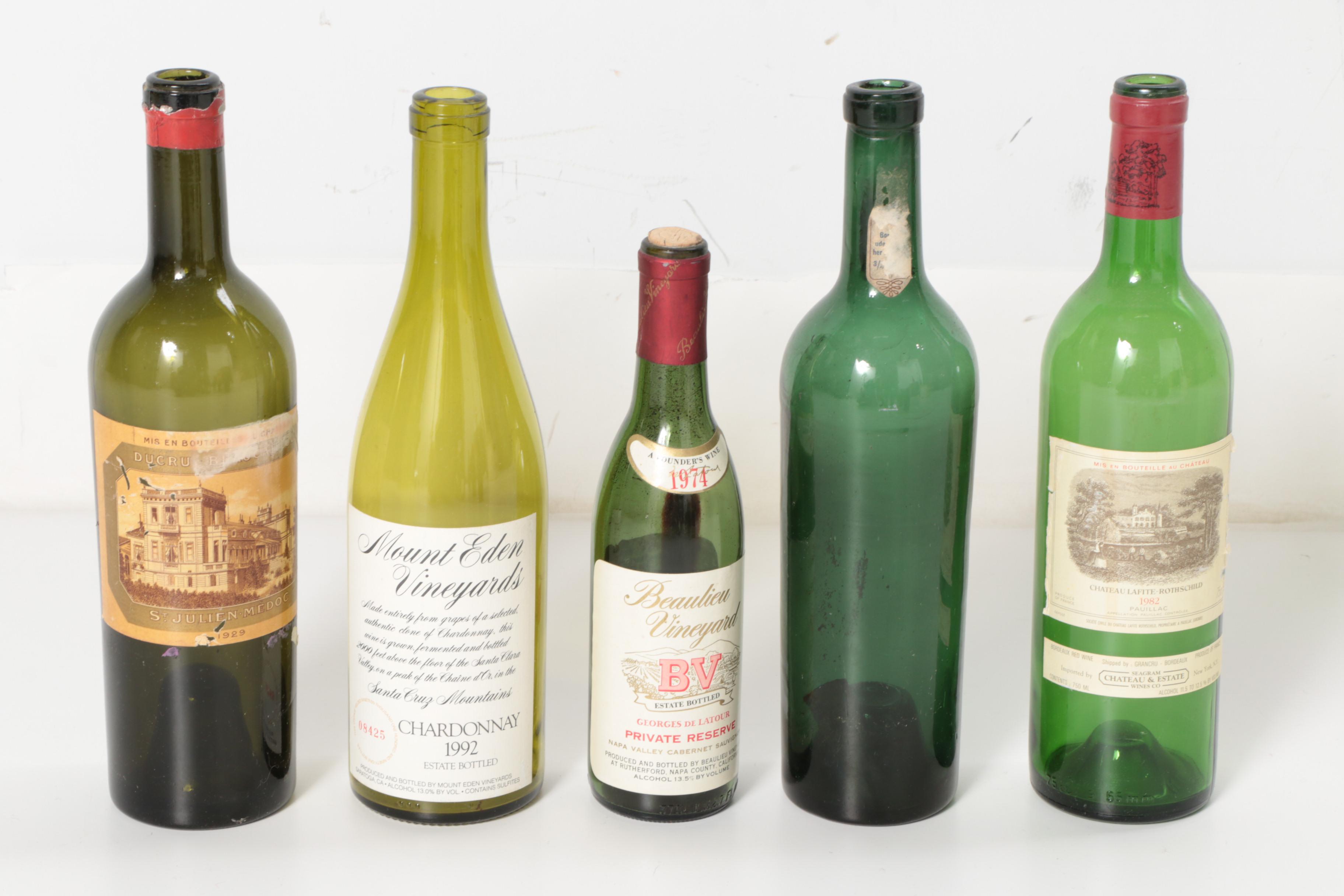 Vintage and Modern Wine Bottle Collection