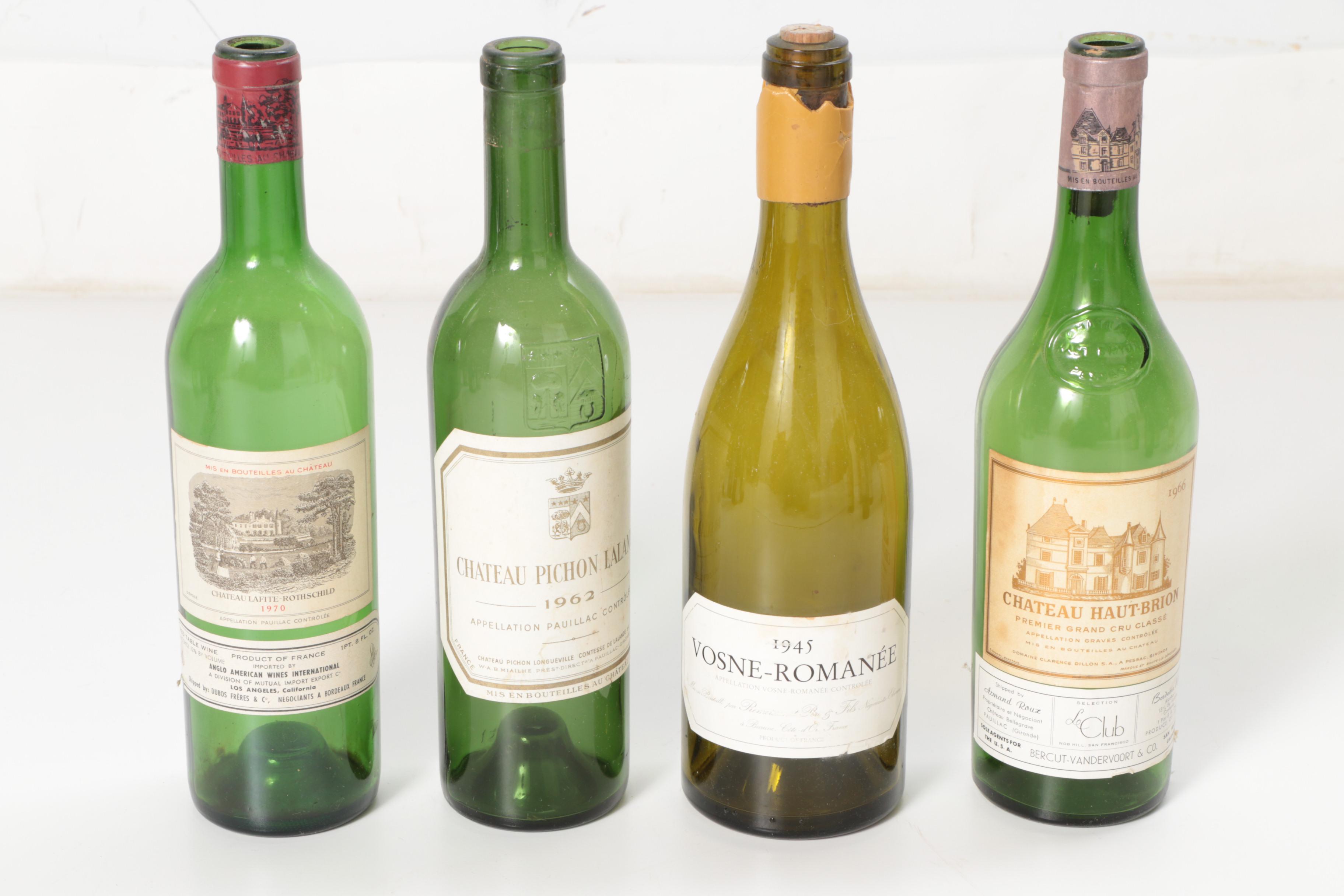 Vintage and Modern Wine Bottle Collection
