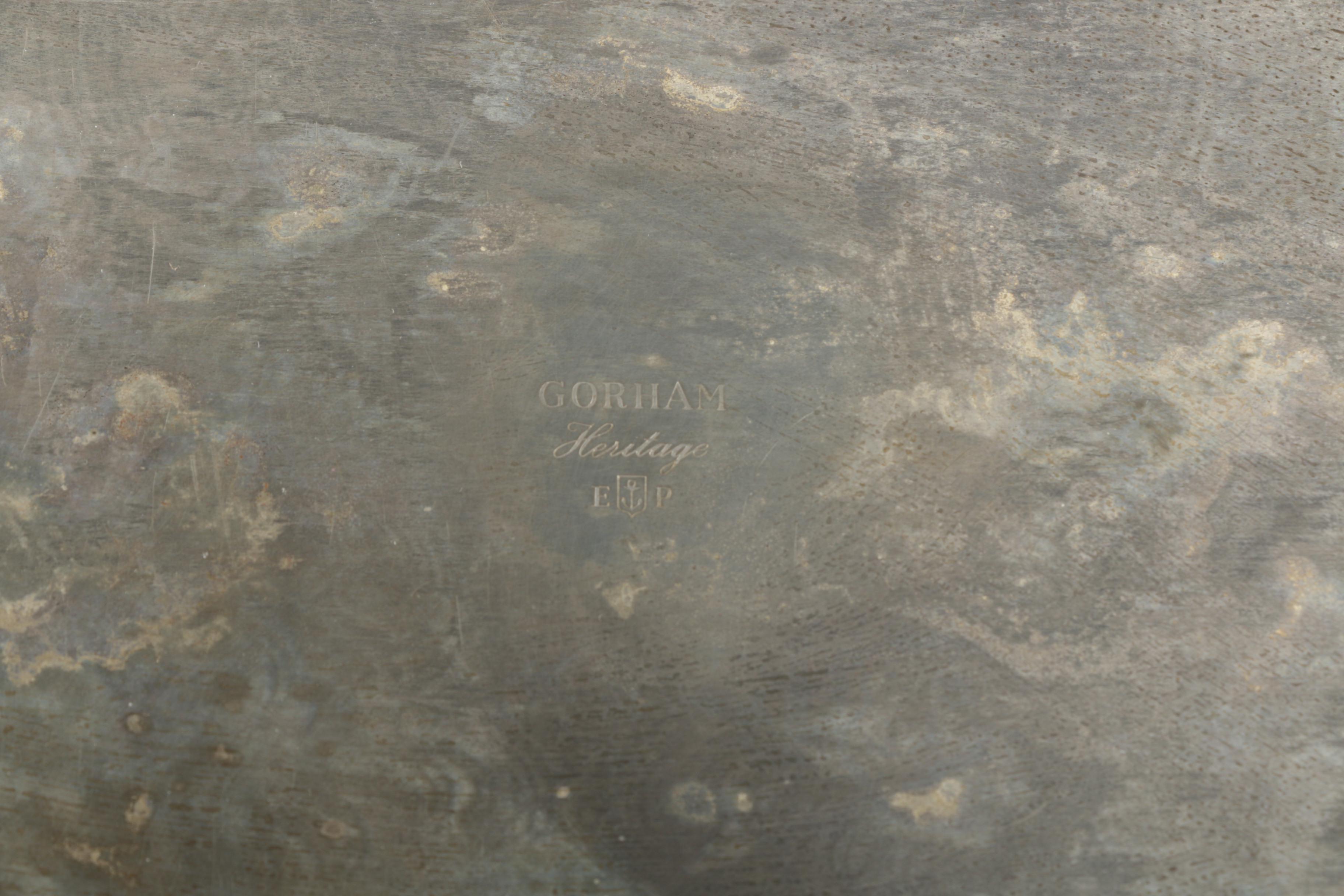 Wallace "Baroque" Silver Plate Coffee and Tea Service with Tea Tray