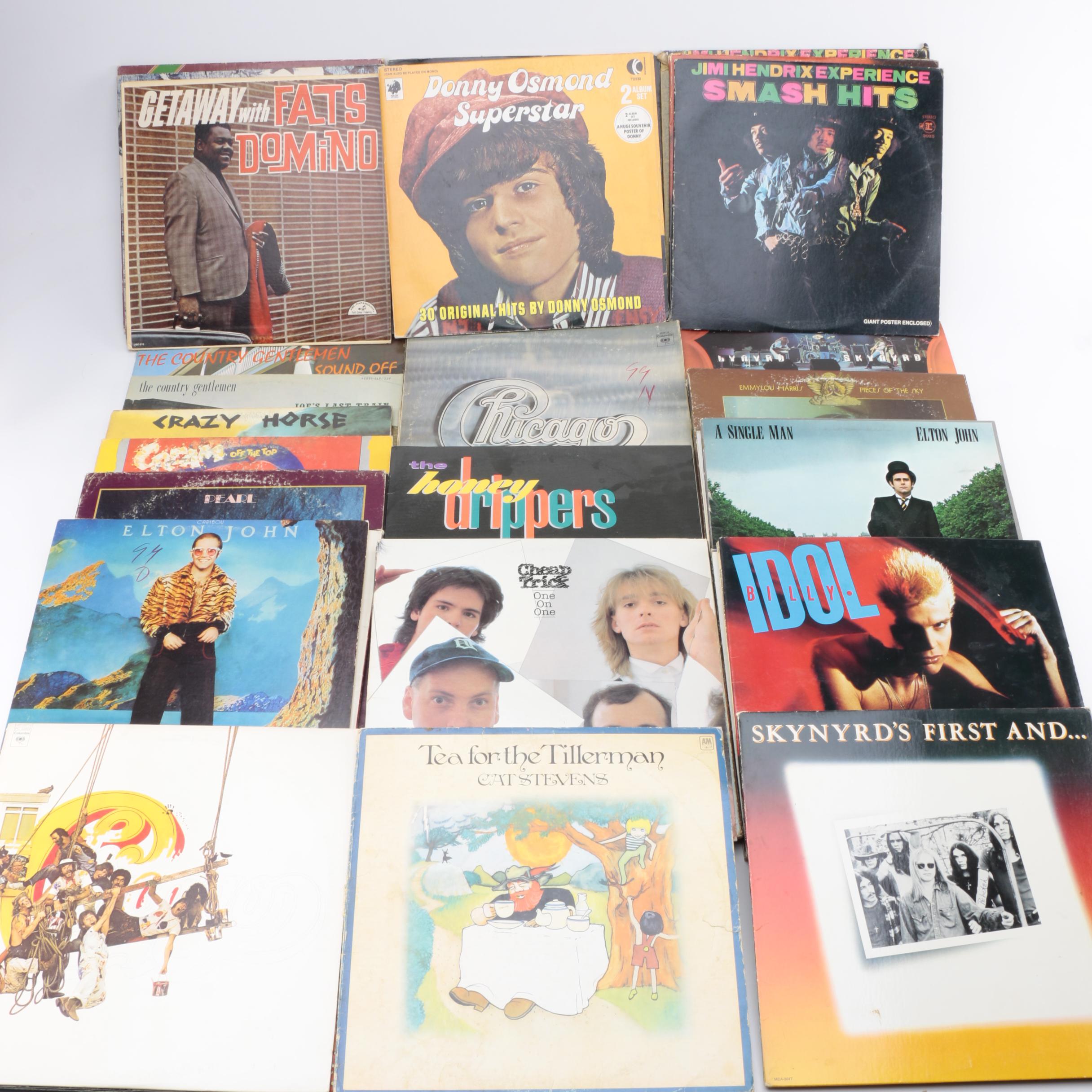 Fats Domino, Hendrix, Skynyrd, Cheap Trick and Other Rock/Pop LPs
