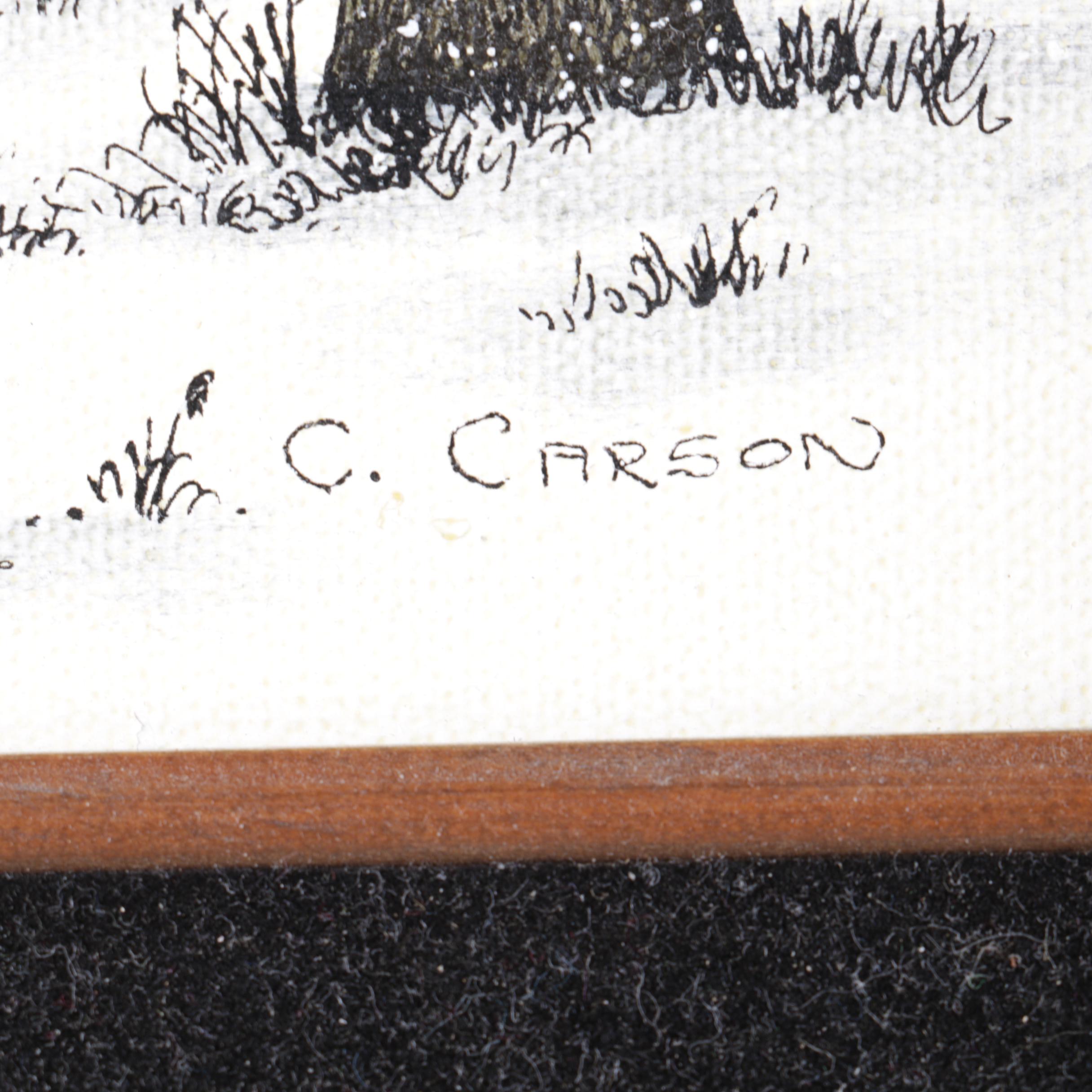 C. Carson Oil Painting of a Train