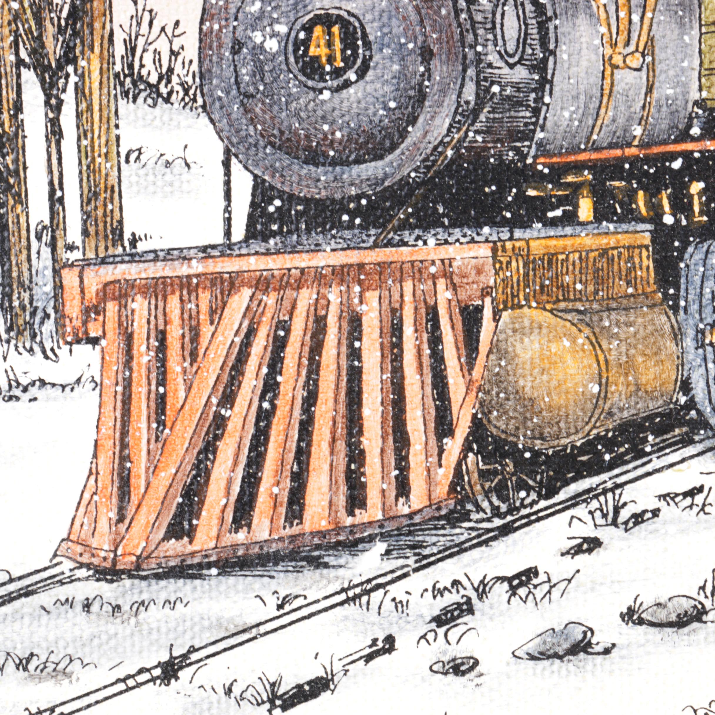 C. Carson Oil Painting of a Train