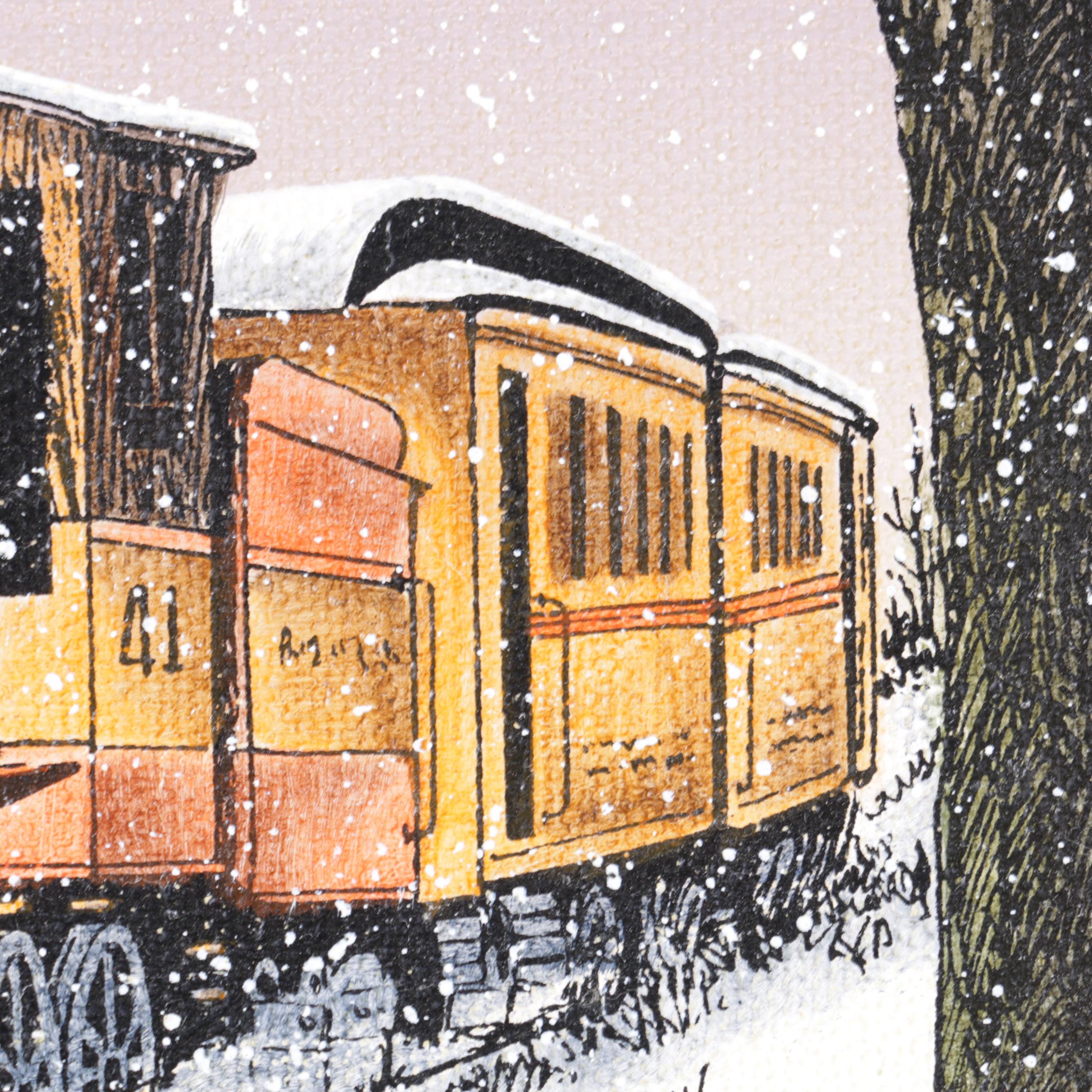 C. Carson Oil Painting of a Train