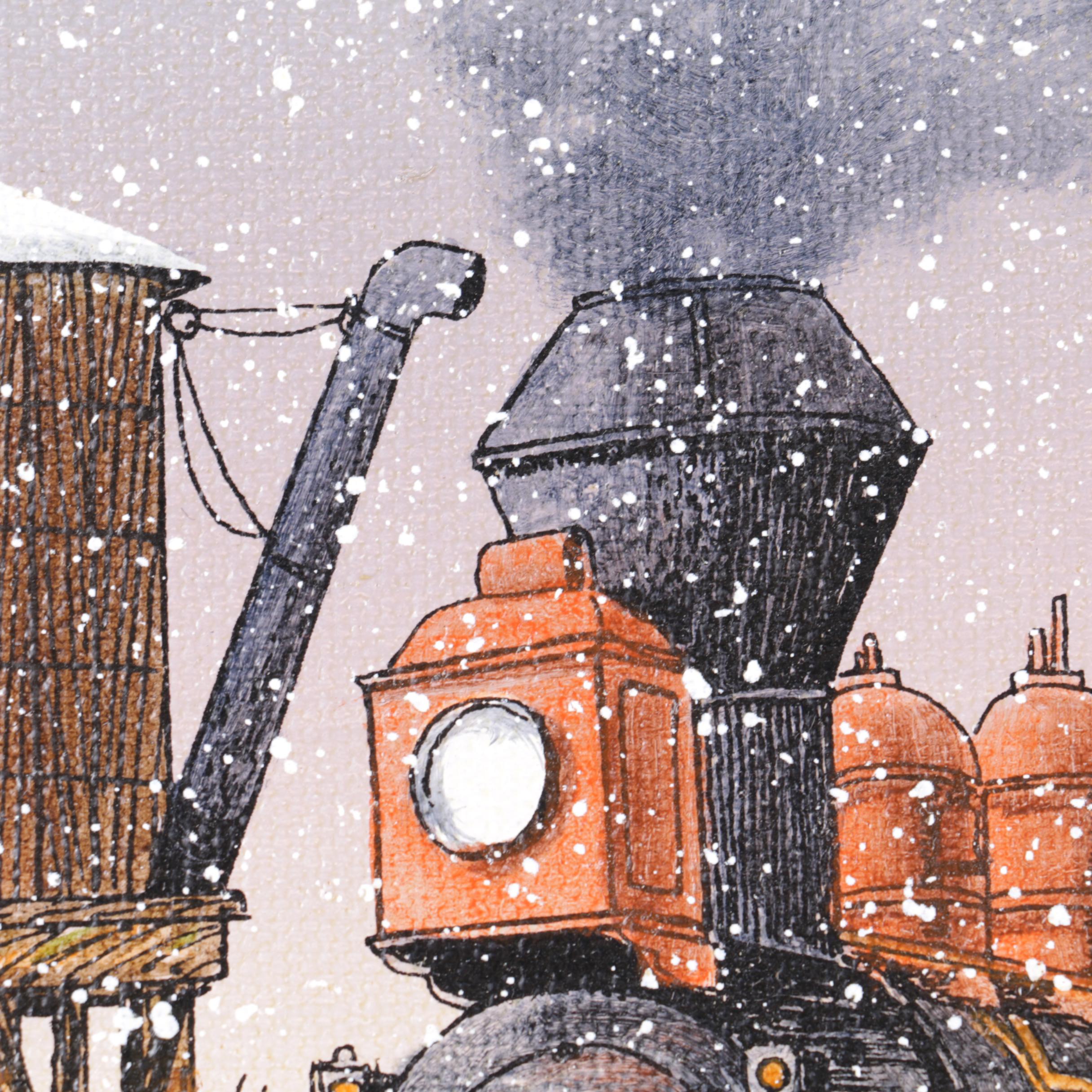 C. Carson Oil Painting of a Train