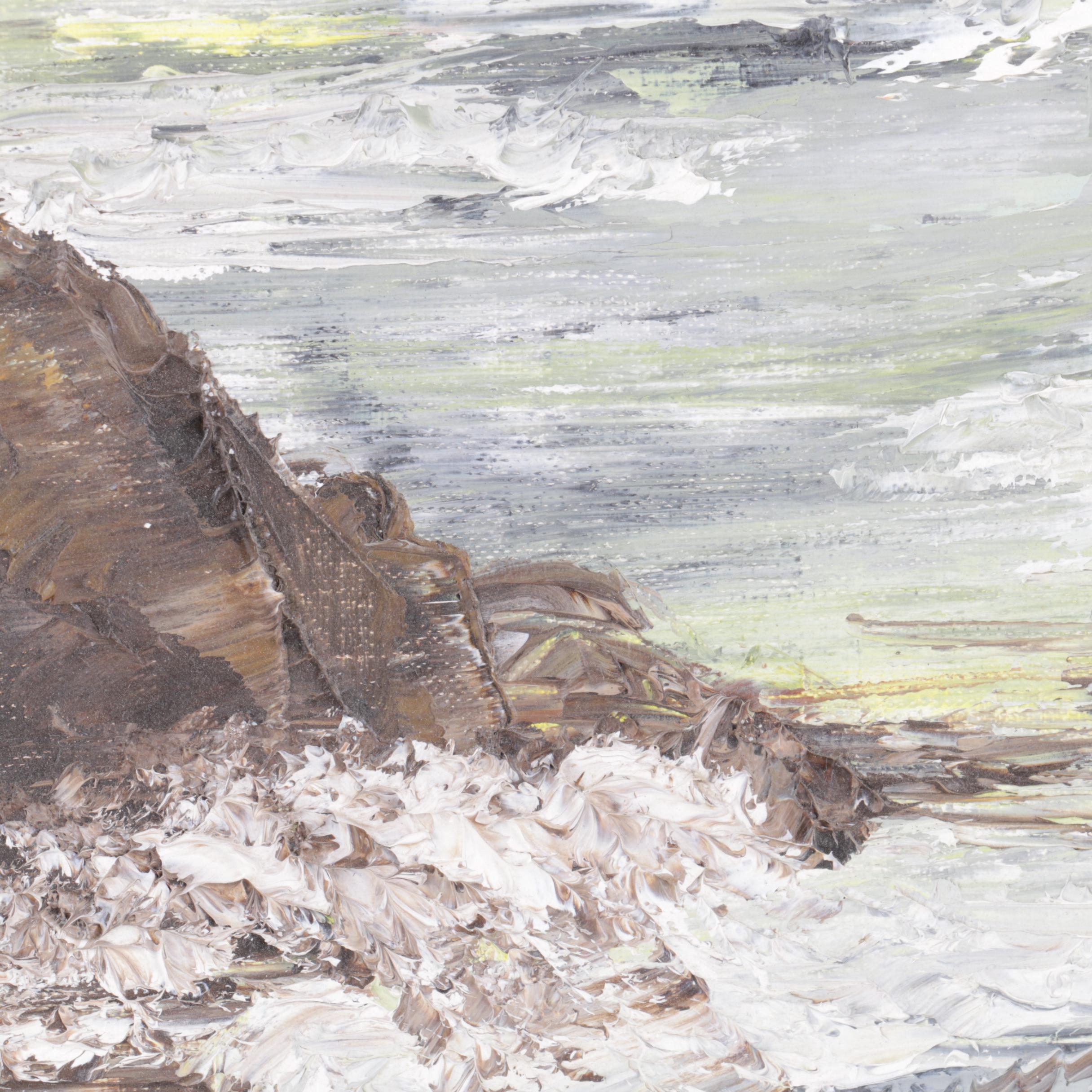 Gordon Abbot Oil on Board of a Seascape