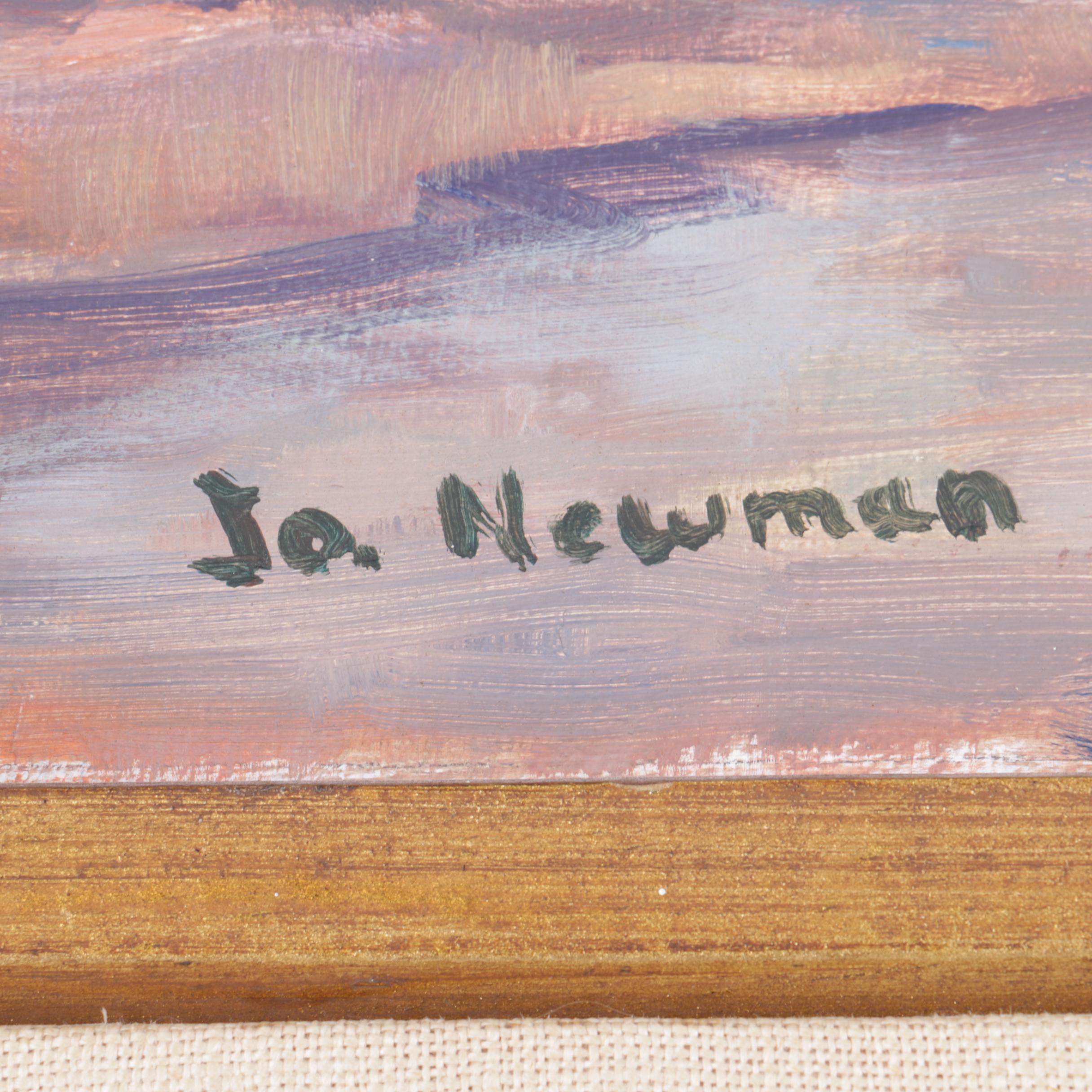 Jo Newman Oil Painting on Canvas Board of Flowers