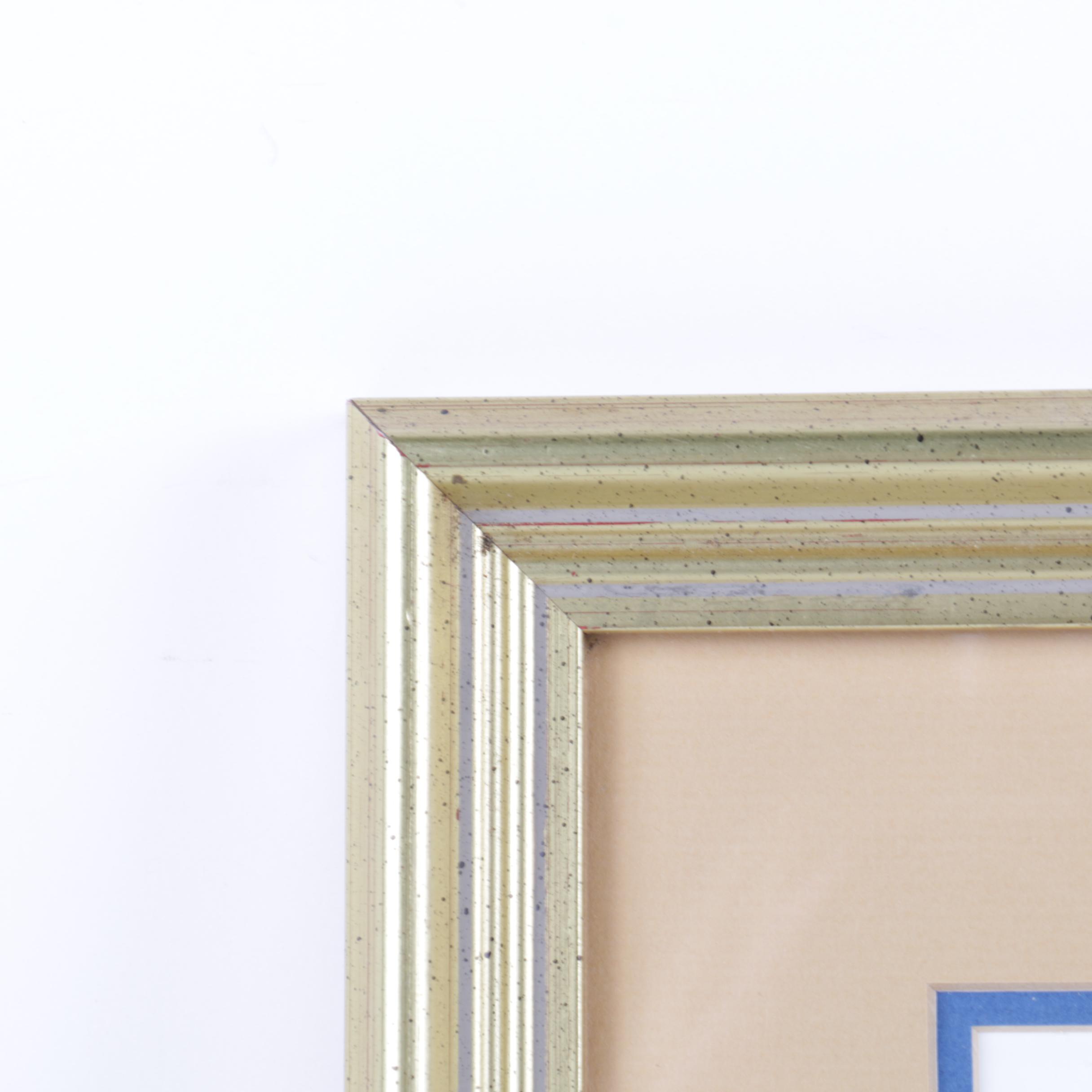 Mert Hand-Colored Reproduction Print of Parisian Scene