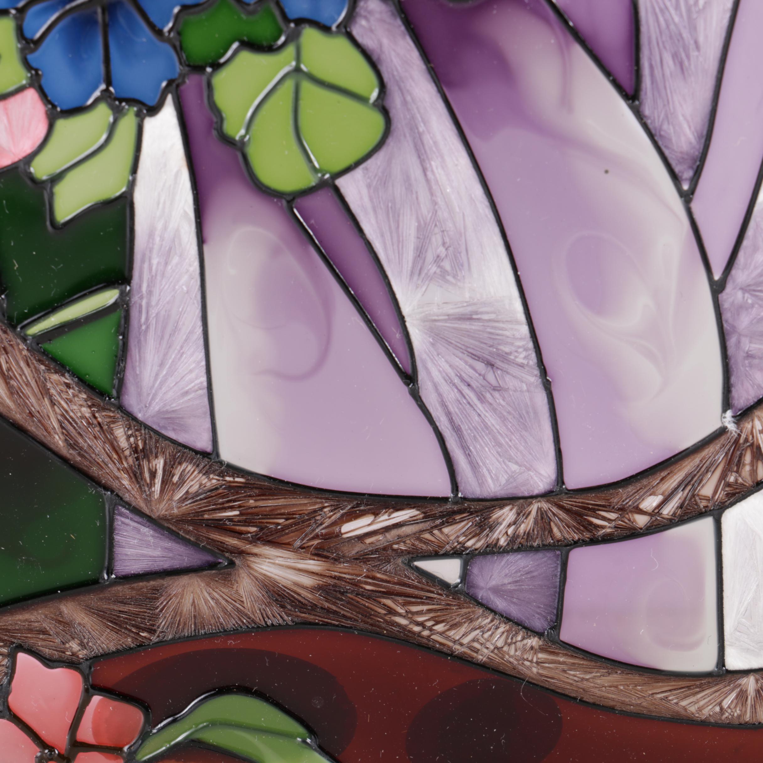 Joan Baker Designs Hand-Painted Stained Glass Panel of a Fairy Woman