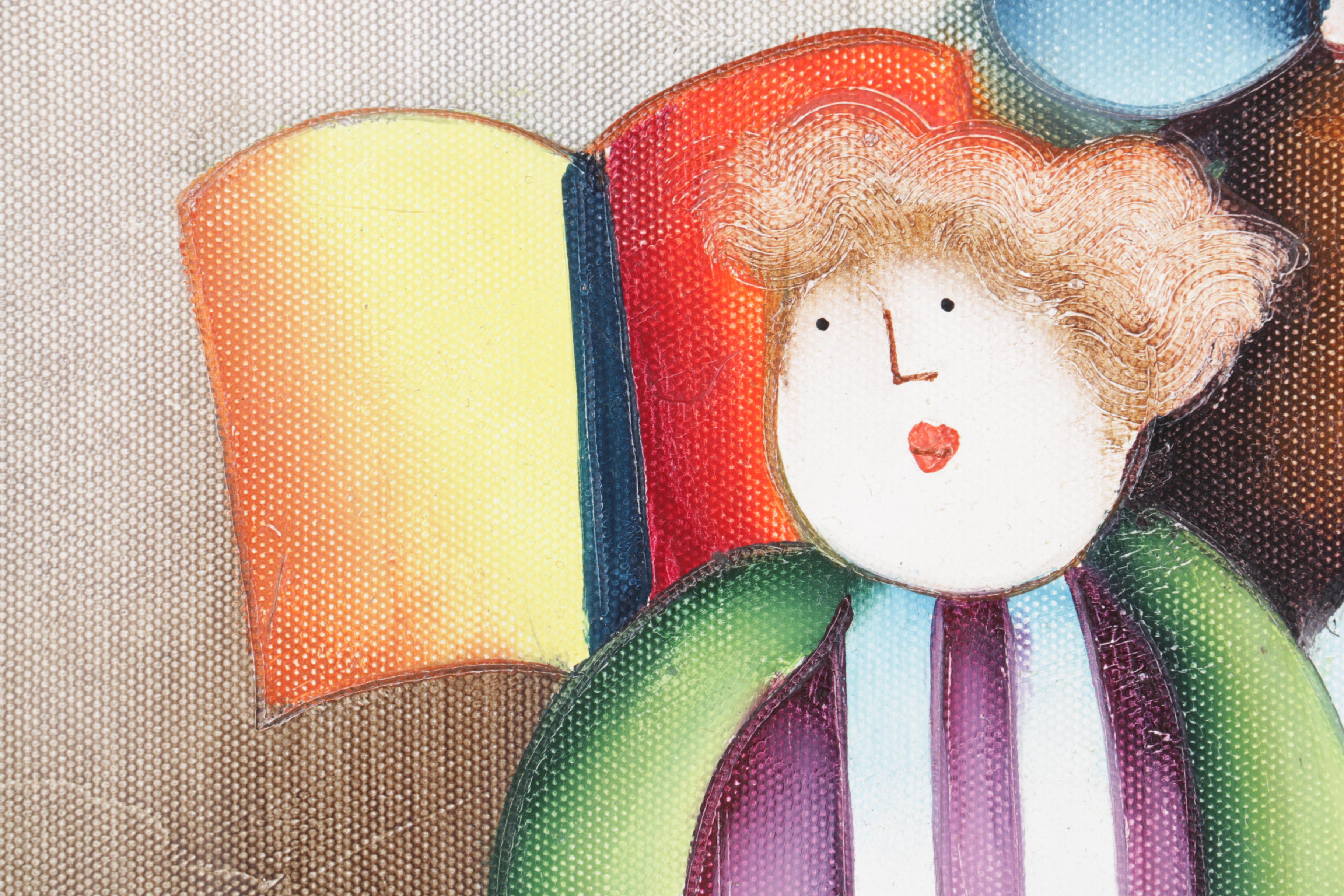 Joyce Roybal Oil Painting on Canvas of Musicians