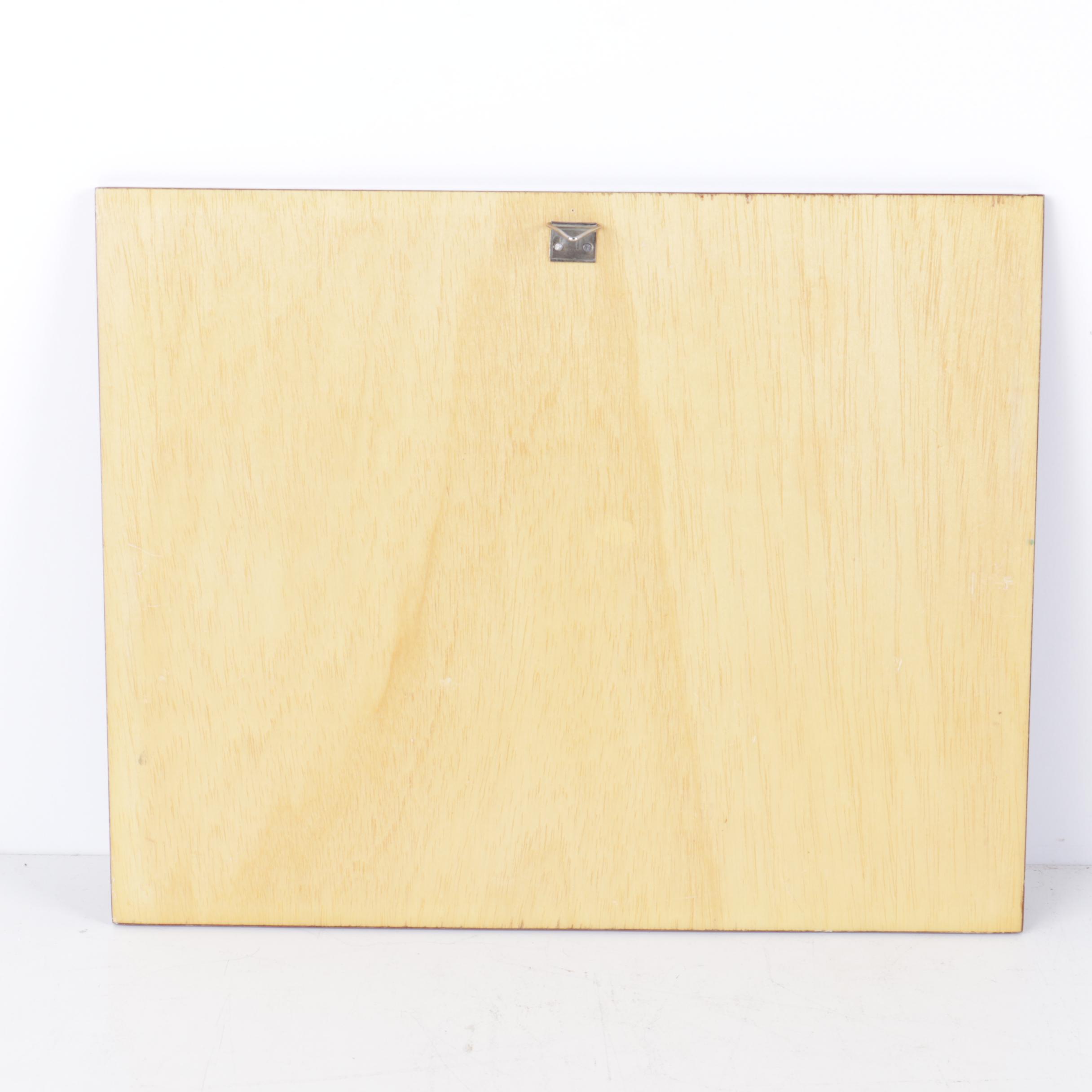 Marquetry Panel of a Coastal Scene