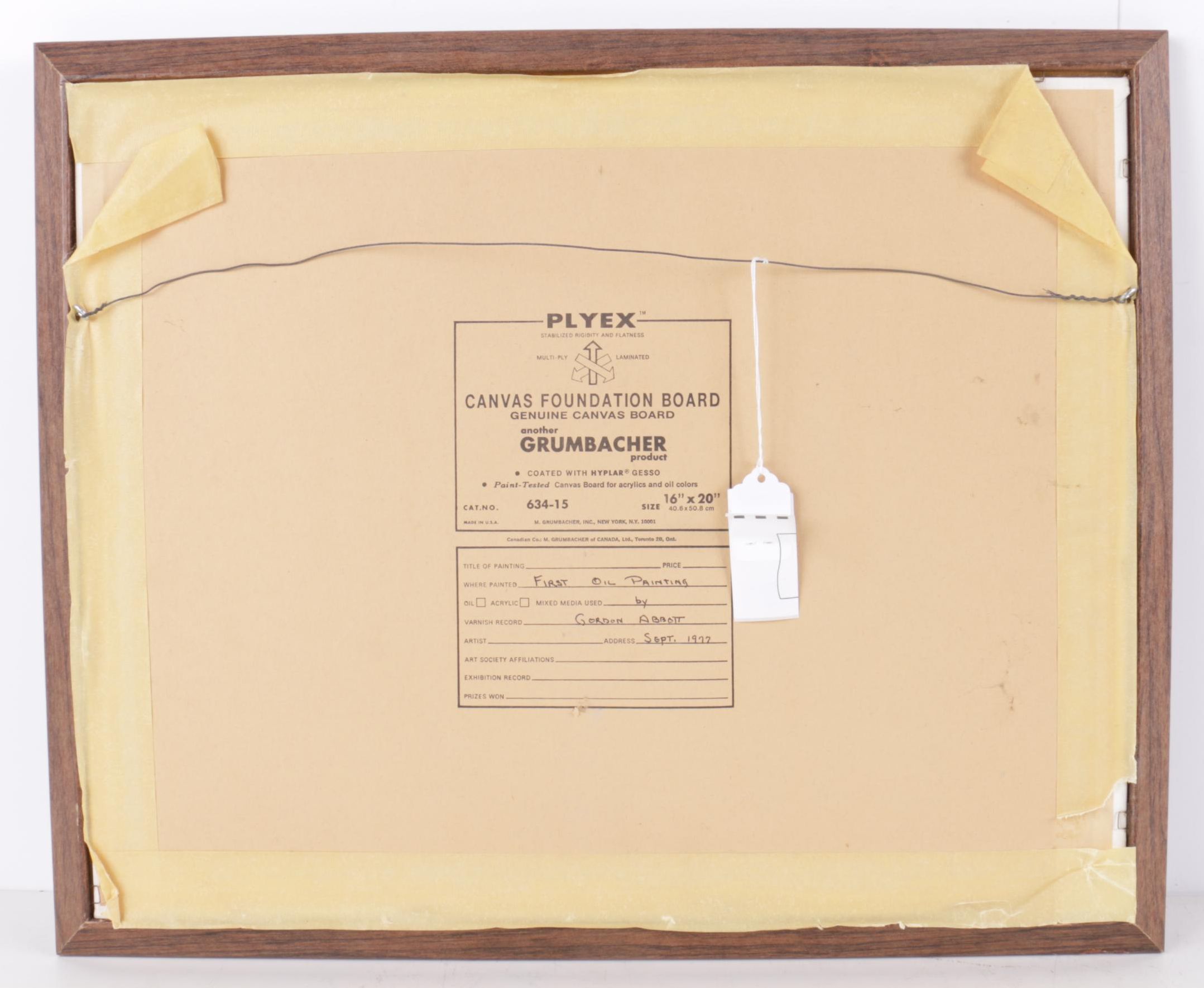 Gordon Abbot Oil on Board of a Seascape