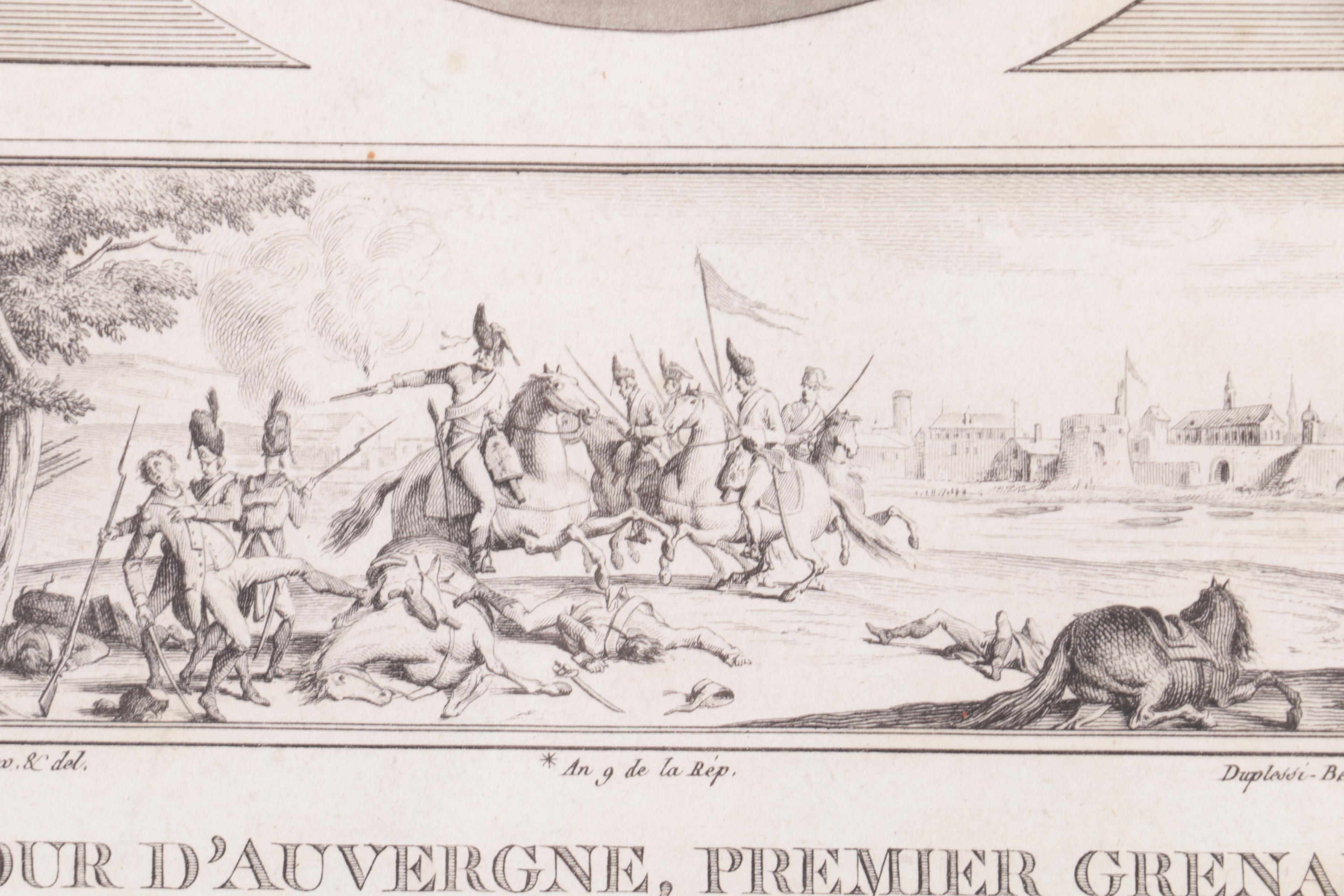 Jean Duplessis-Bertaux Engraving "La Tour D'Auvergne, Premier Grenadier"