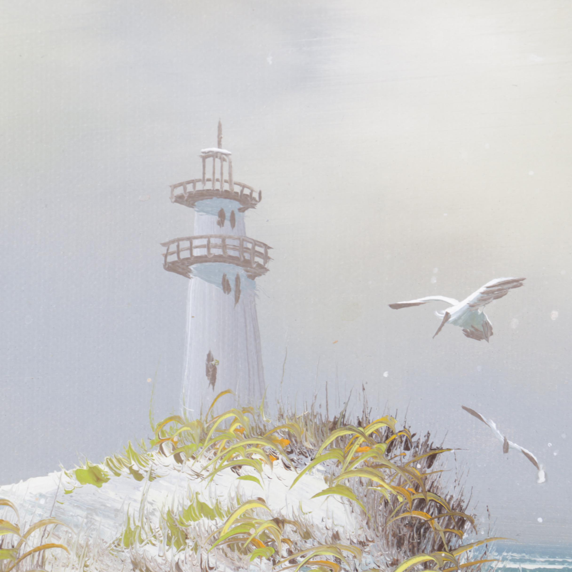 C. Melton Acrylic Painting on Canvas of Seascape