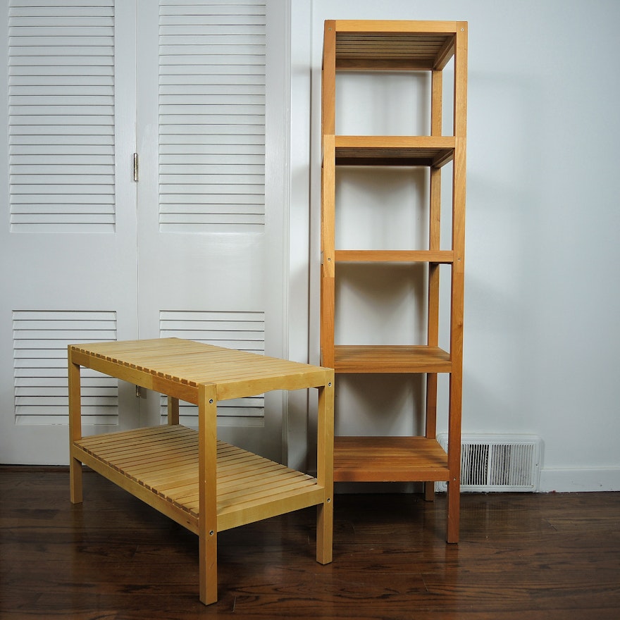 IKEA "Molger" Shelf Unit and Bench