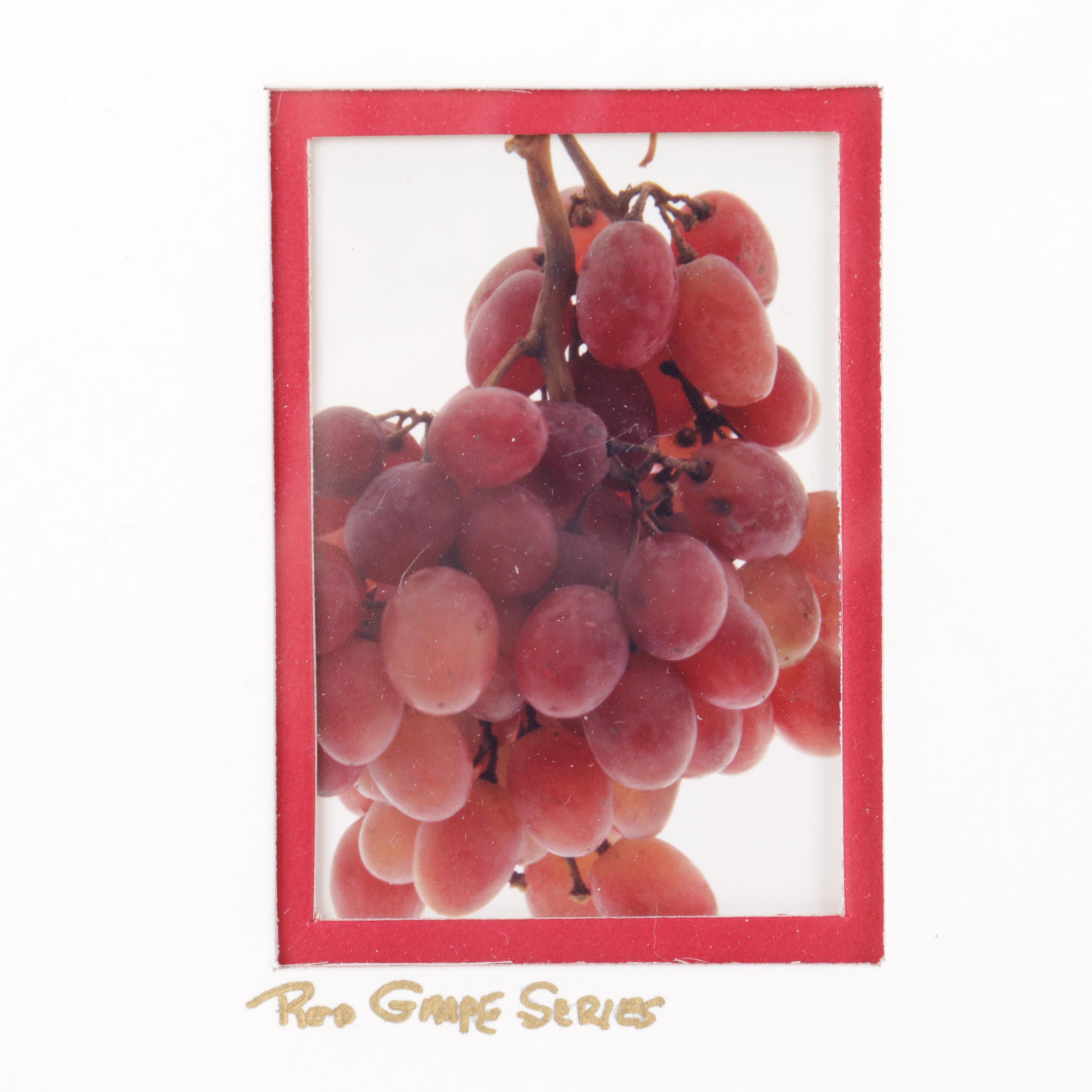 Bill Dziejman Color Photographs "Red Grape Series"