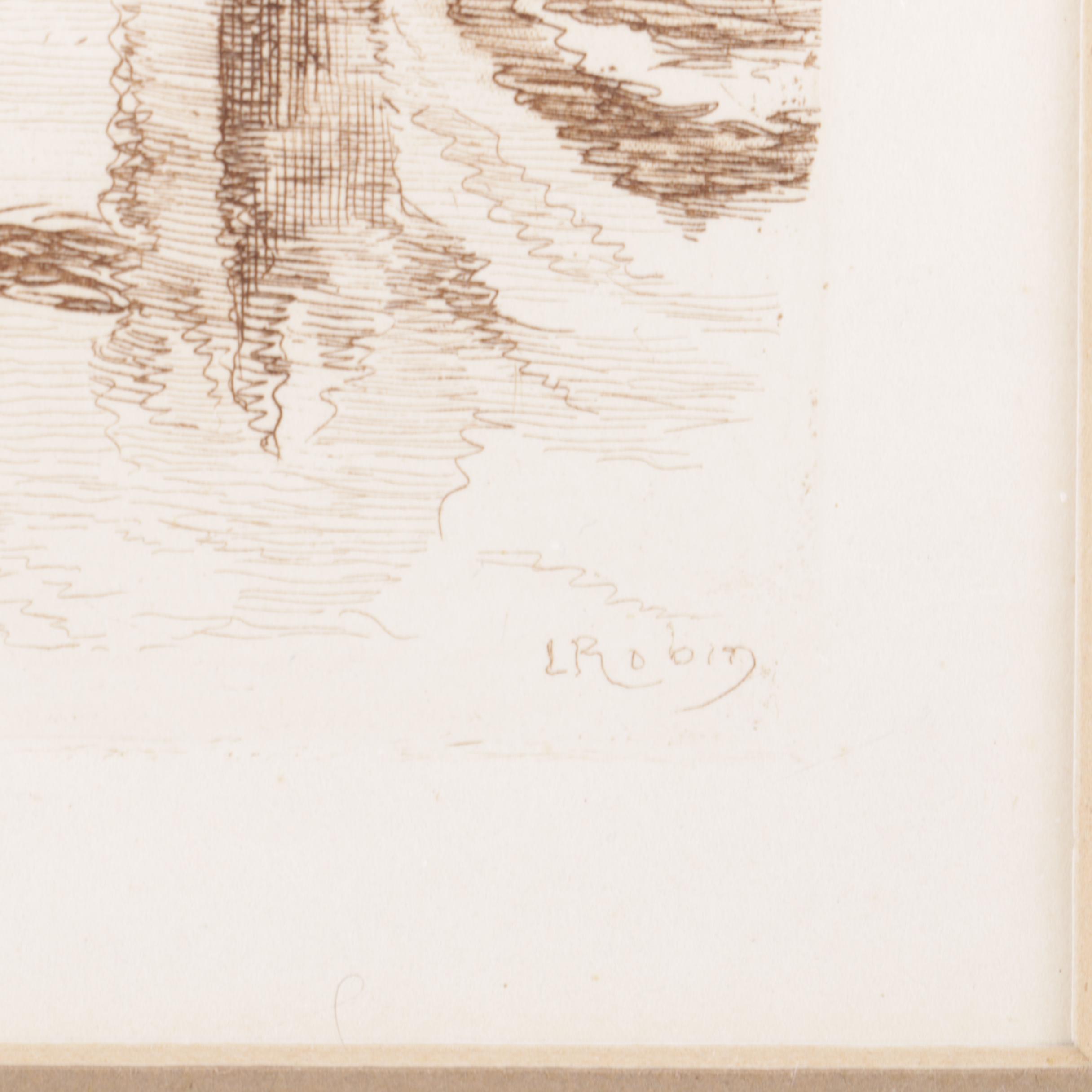 Leopold Robin Engraving of the Château de Chenonceau