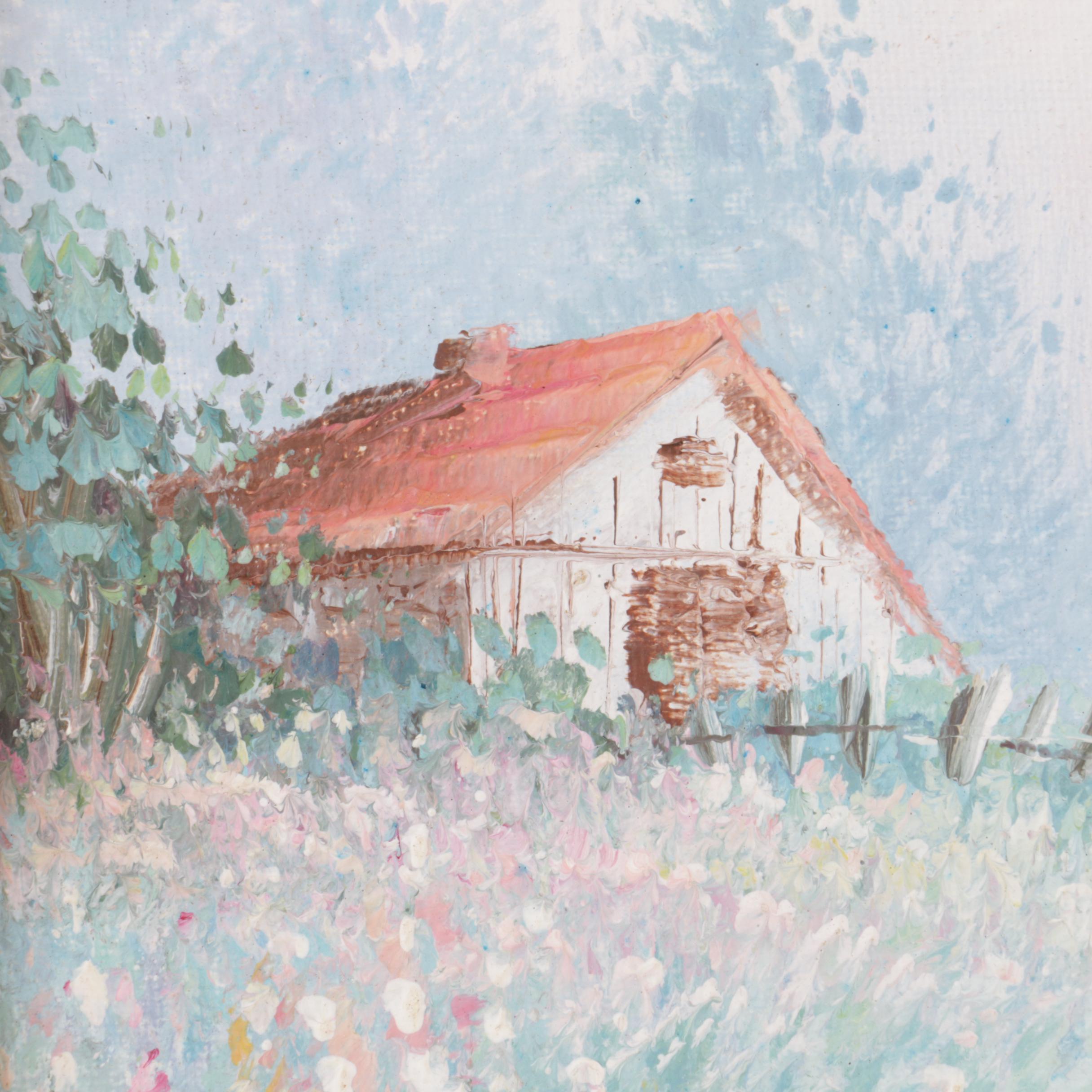 Oil Painting on Canvas of Pastoral Landscape