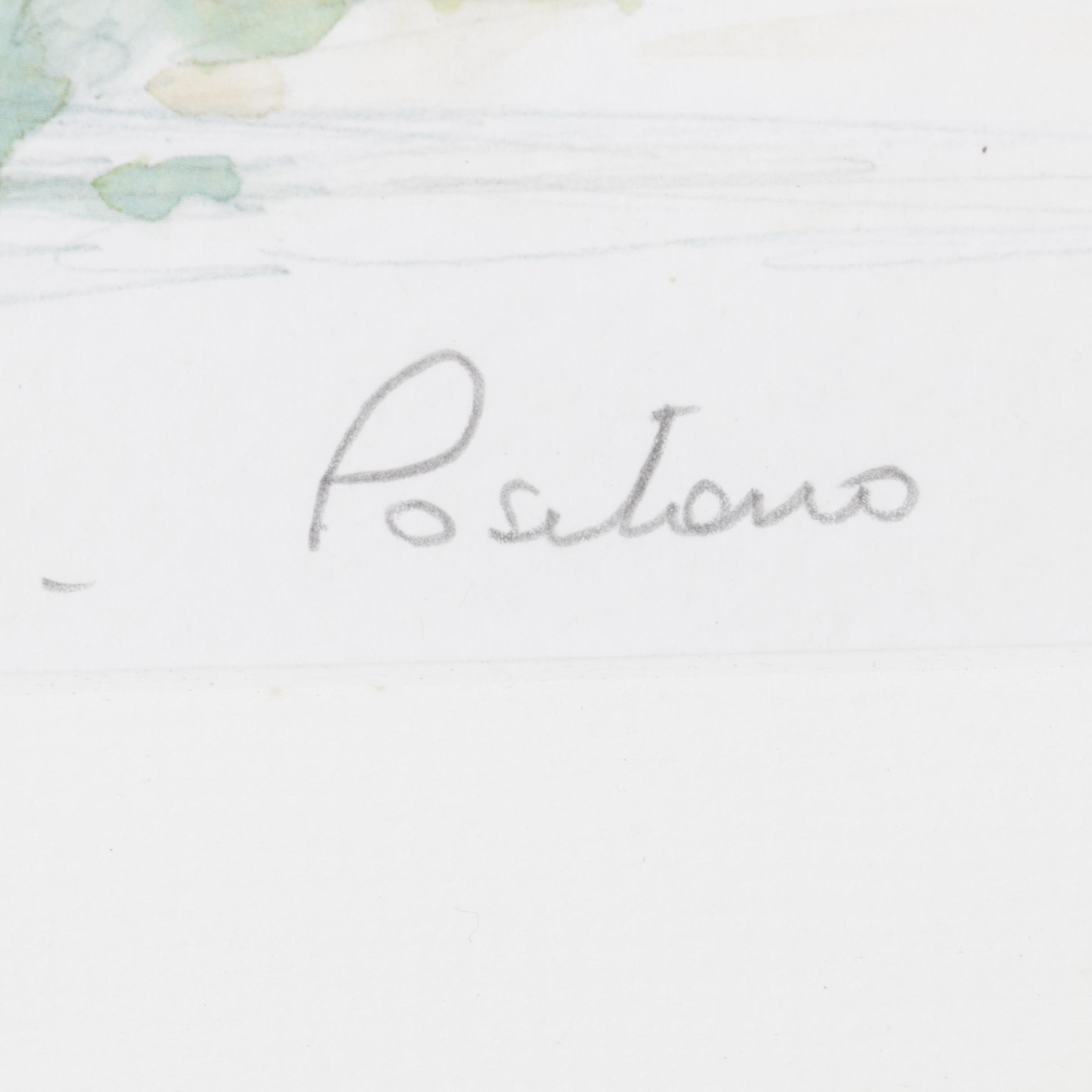 Signed Reproduction Print on Paper After Mario Crippa