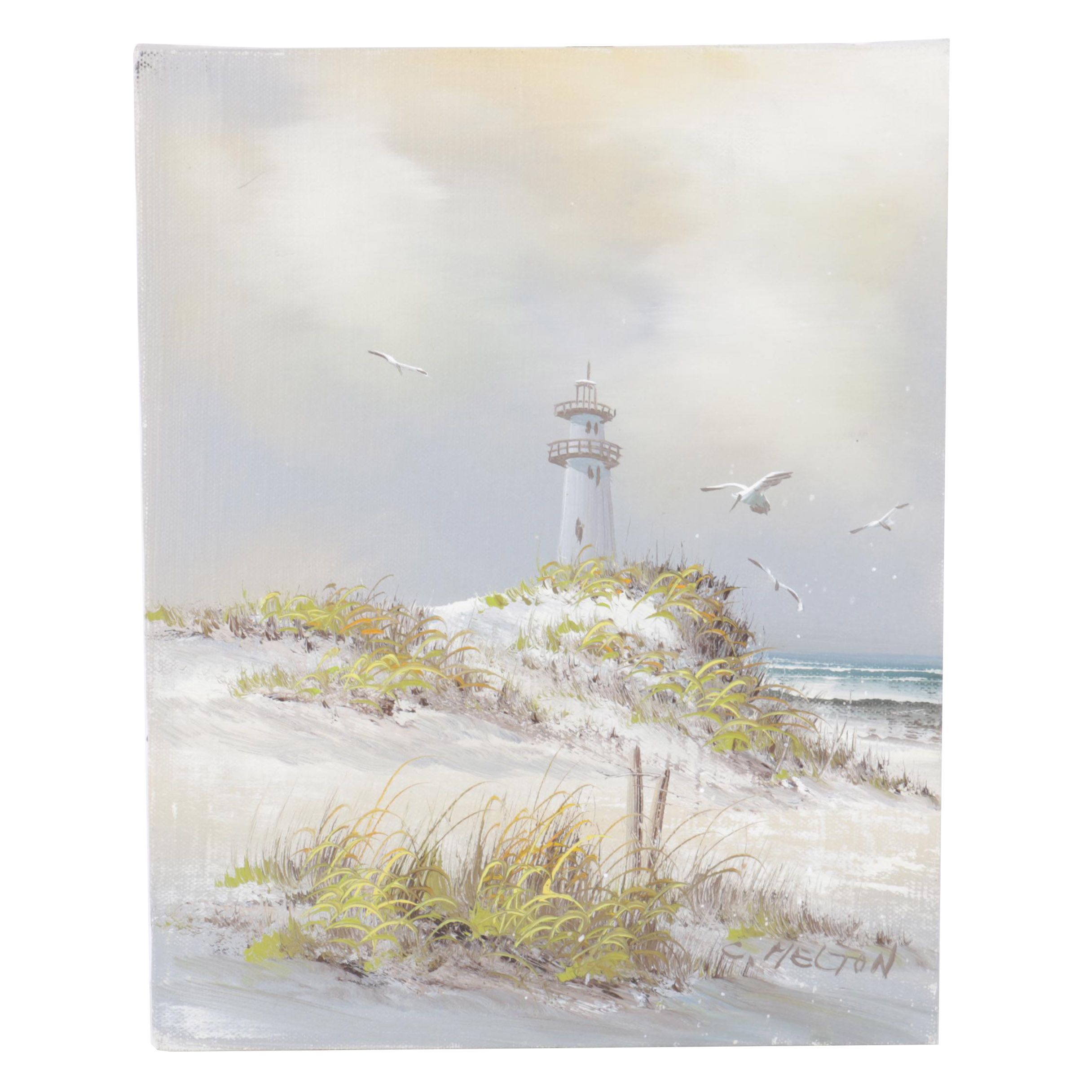 C. Melton Acrylic Painting on Canvas of Seascape