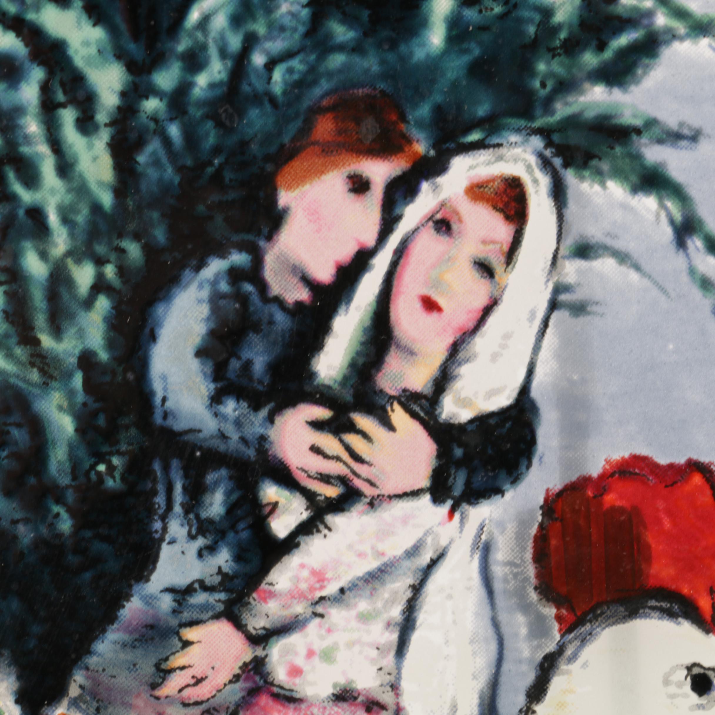 Reproduction Print on Glass After Marc Chagall