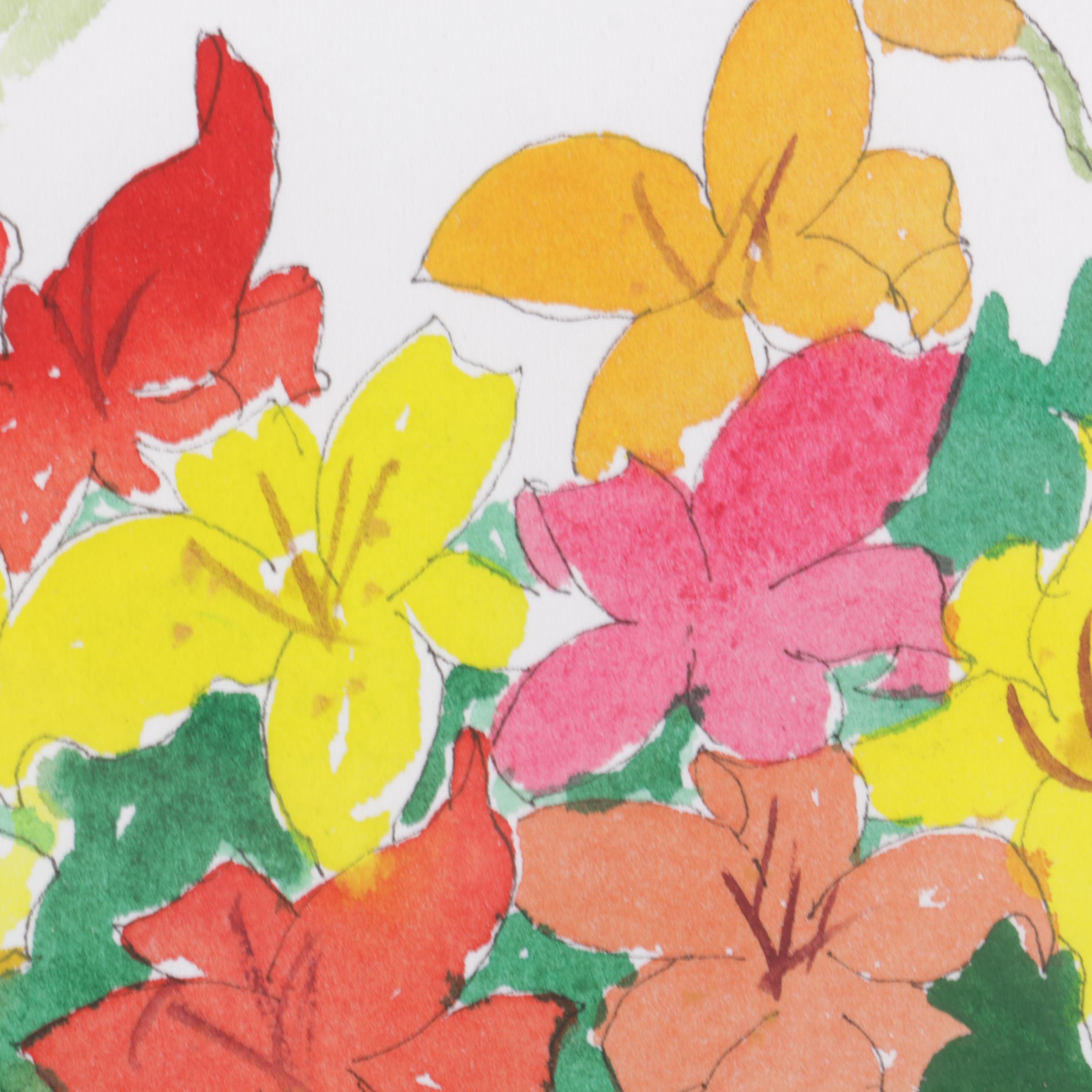 Timberman Watercolor Painting of Daylilies